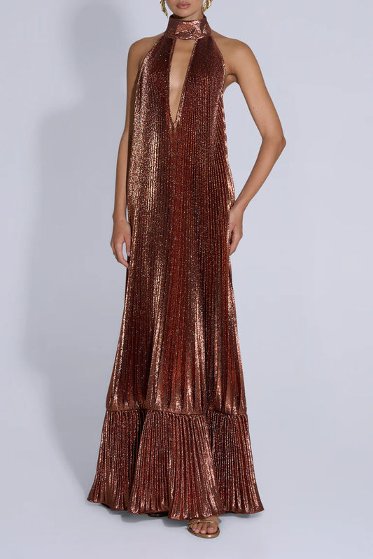 The Libertie Gown in Bronze Glitter