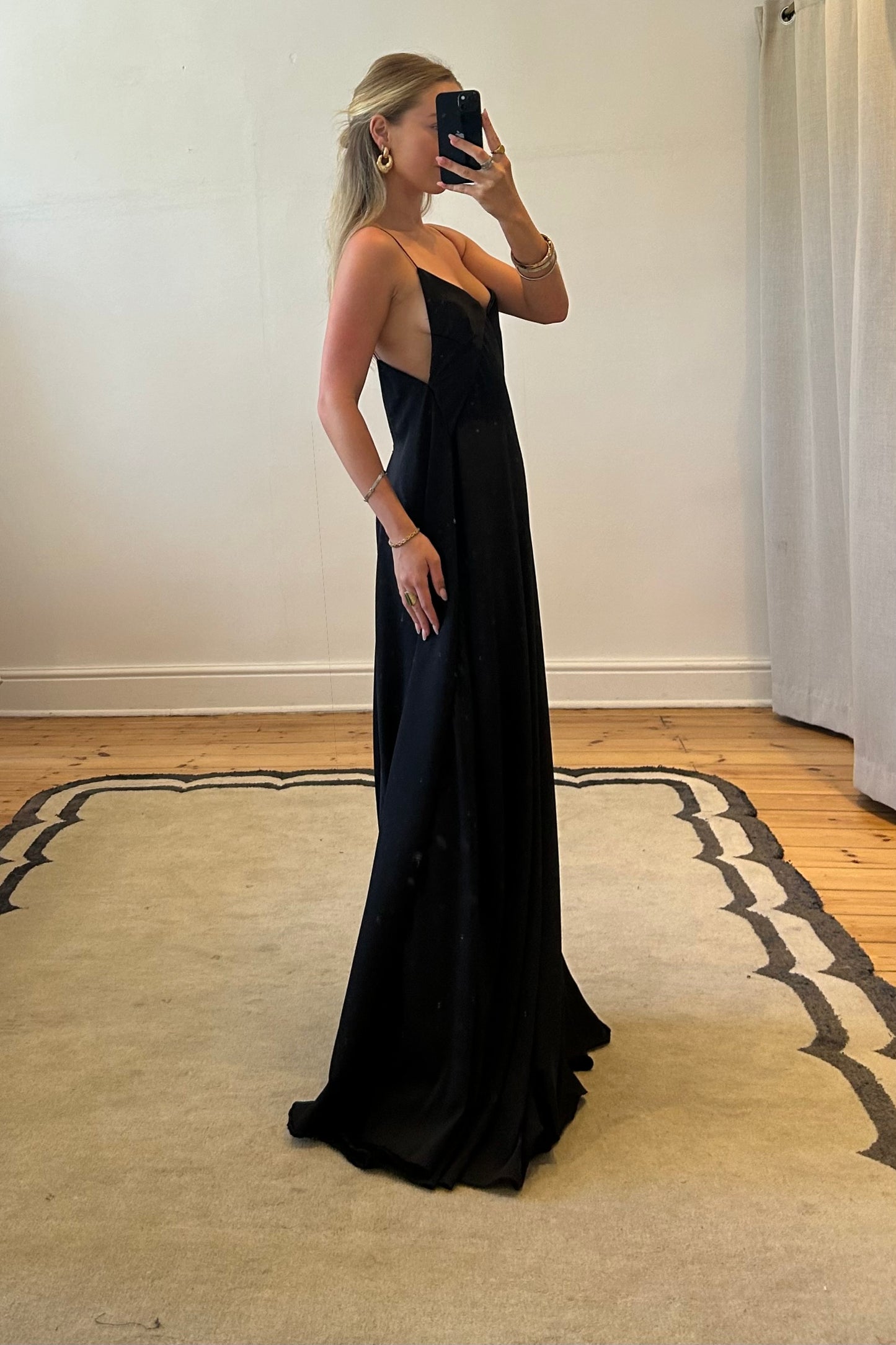 The Trapeze Black Maxi