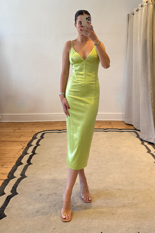 The Lime Luxe Midi Dress