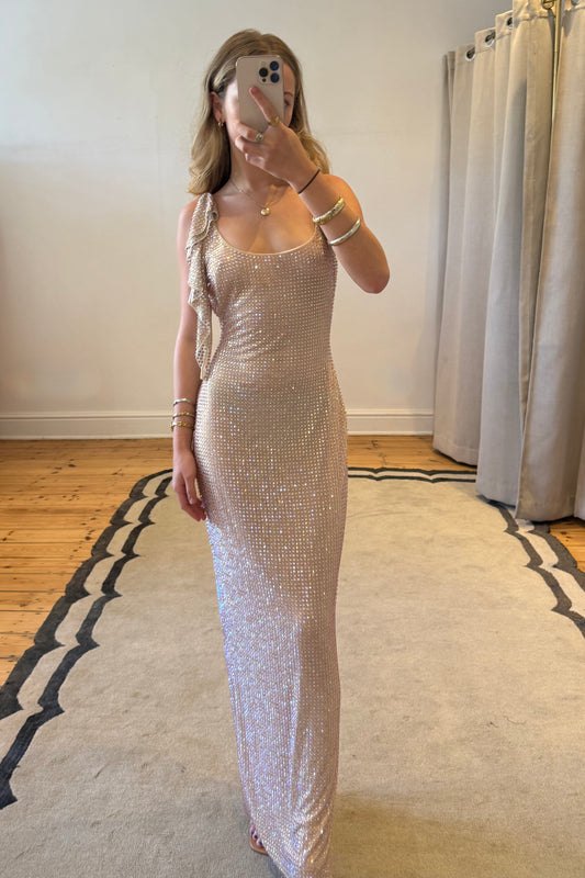 The Annaliese Embellished Draped Dress