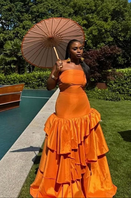 The Zinnia Maxi Dress in Orange - Resale