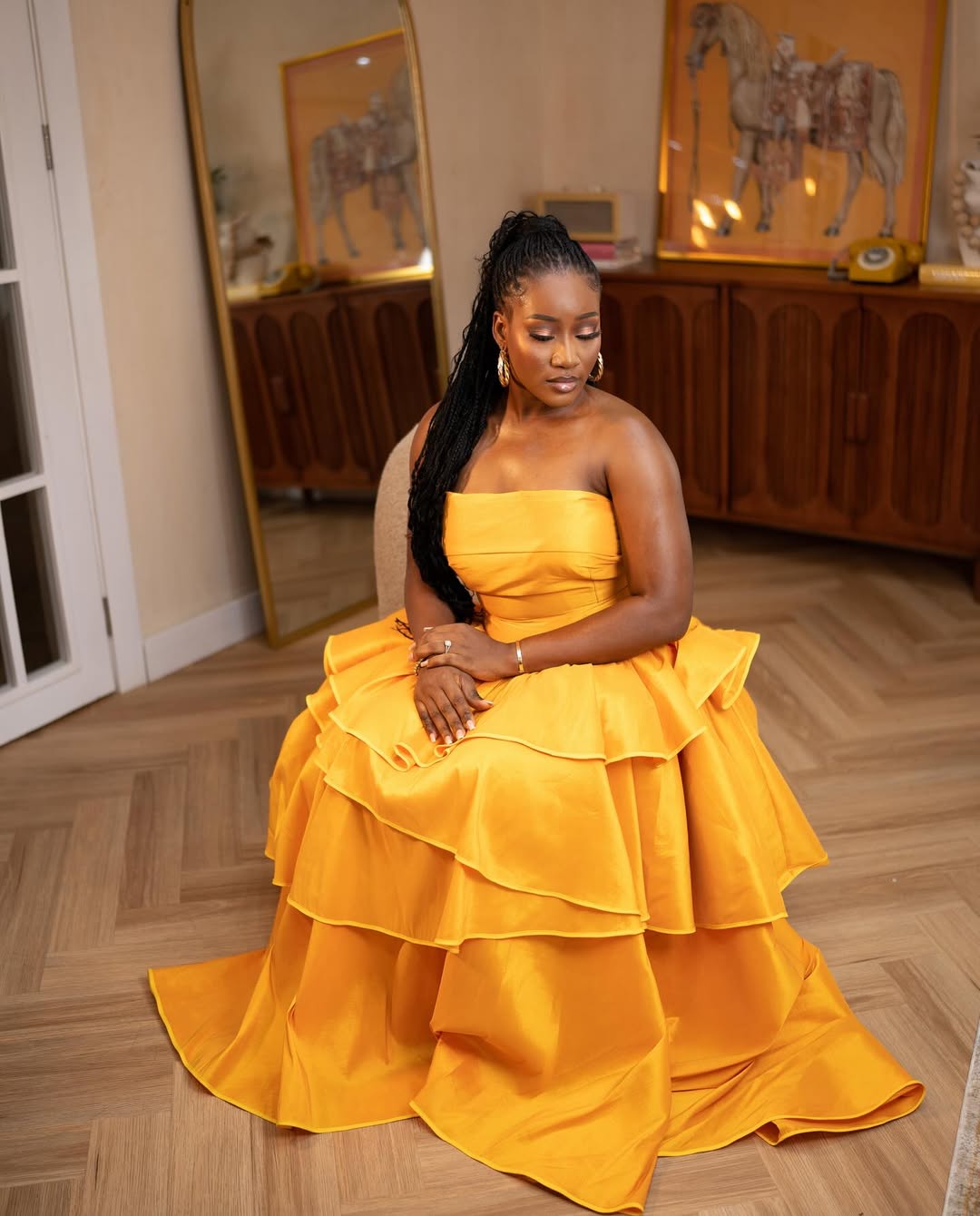 The Zinnia Maxi Dress in Orange - Resale