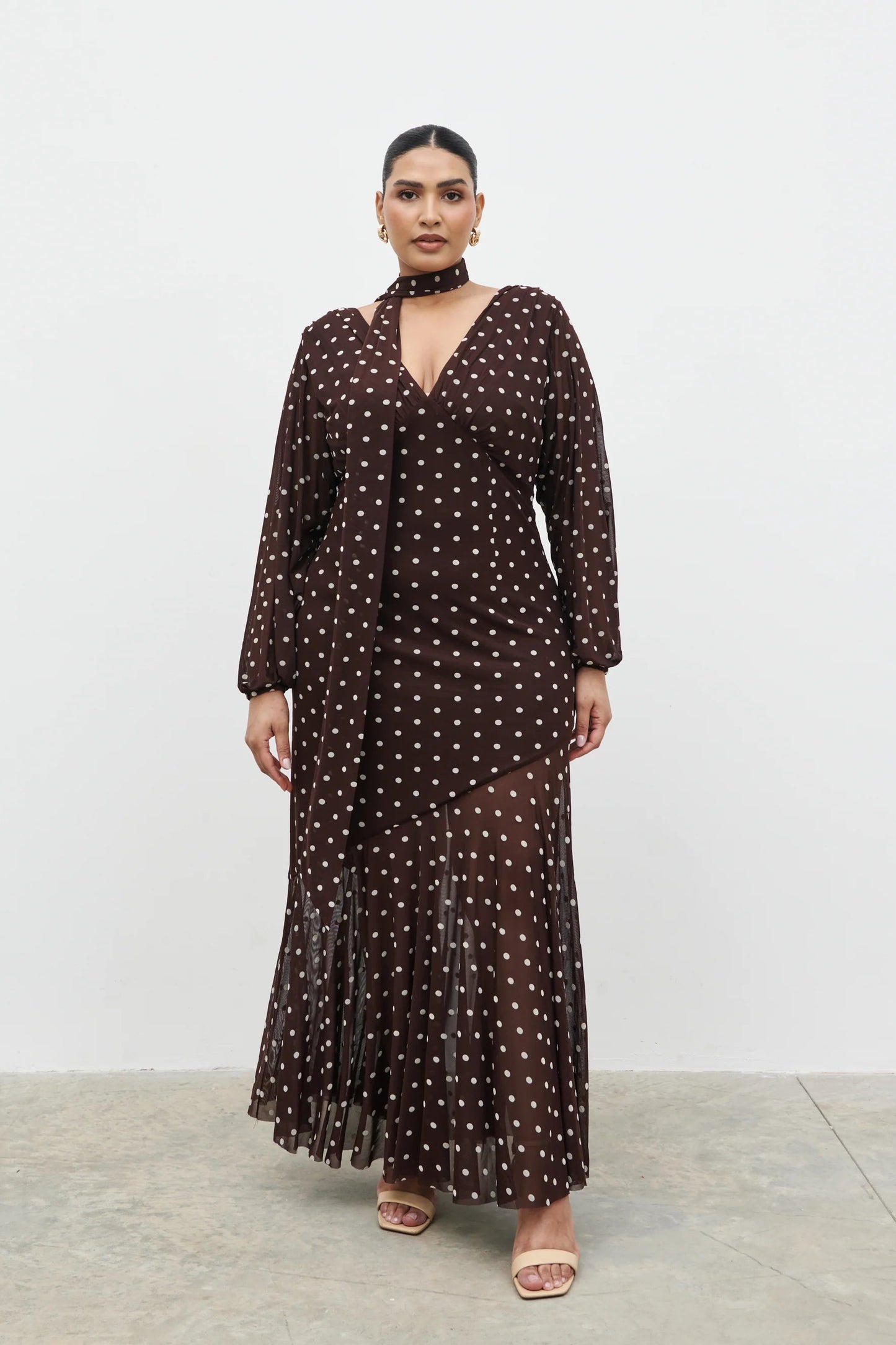 The Petula Scarf Maxi Dress