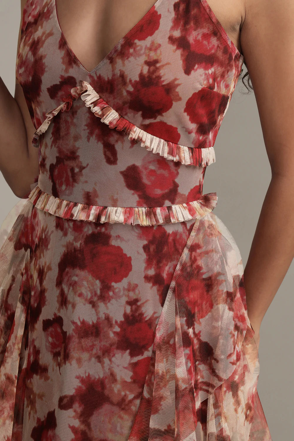 Malin Maxi Dress in Rose Floral