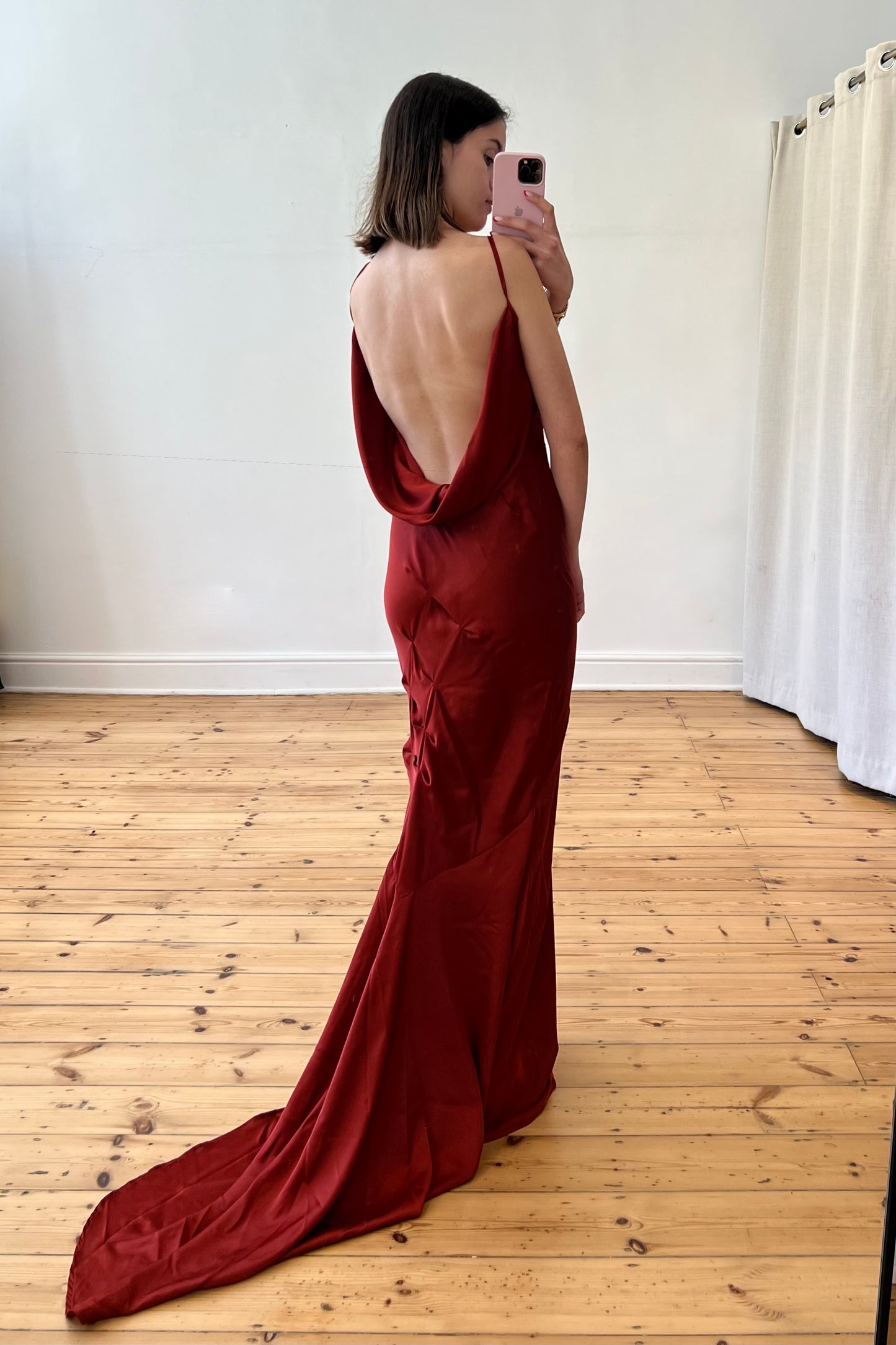 Red Satin Dress