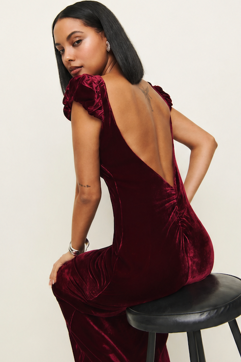 Rhia Velvet Midi Dress