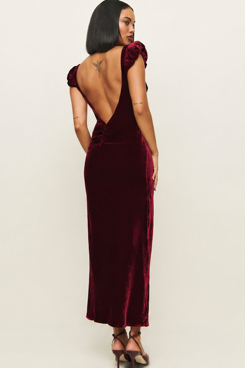 Rhia Velvet Midi Dress
