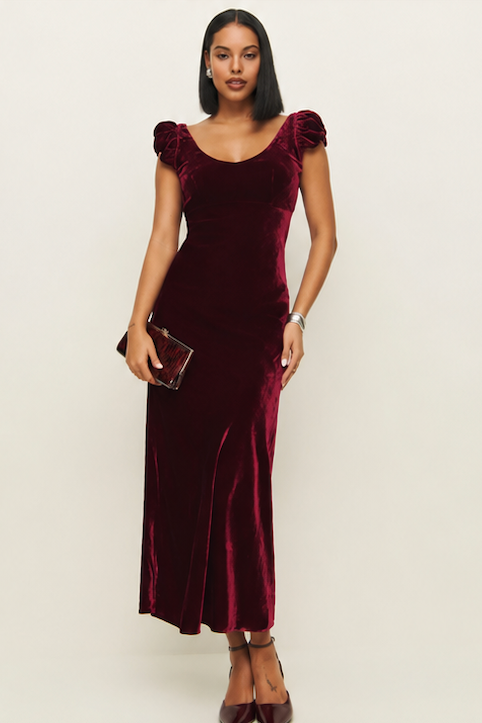 Rhia Velvet Midi Dress