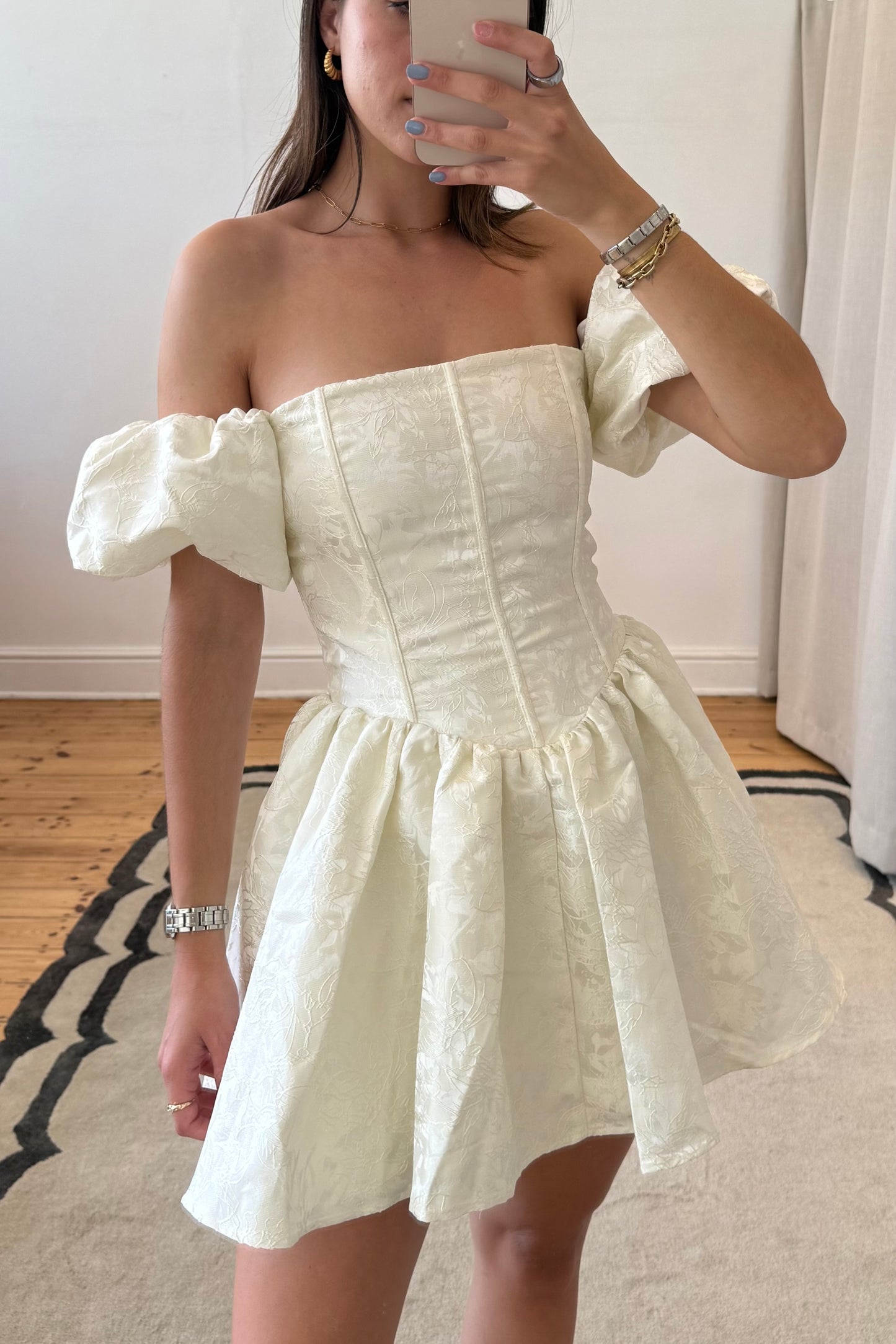 The Elodie Mini Dress Ivory