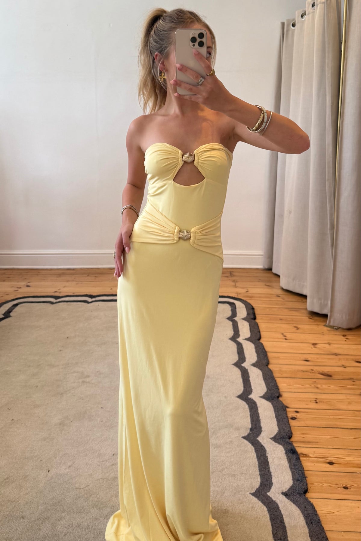 Kleo Maxi Dress in Lemon