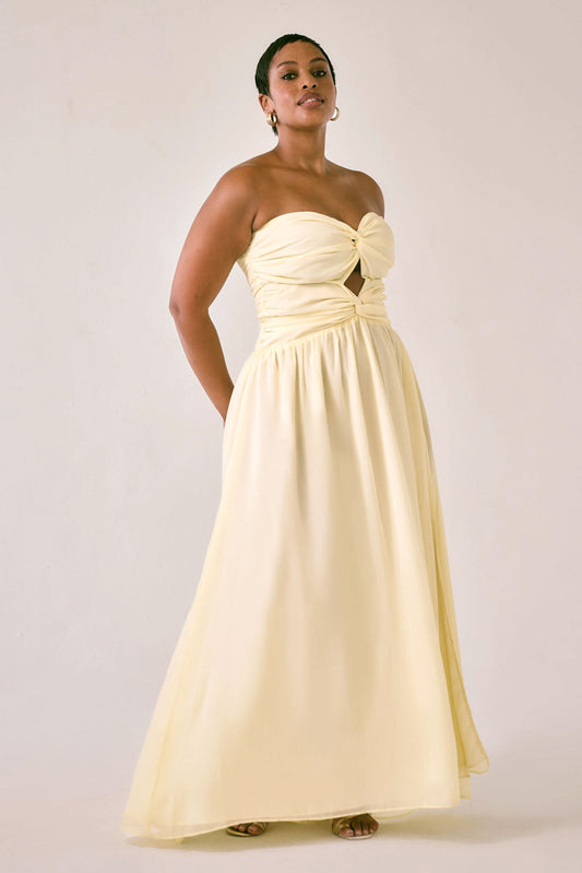 The Isolde Dress in Butter Yellow - Resale