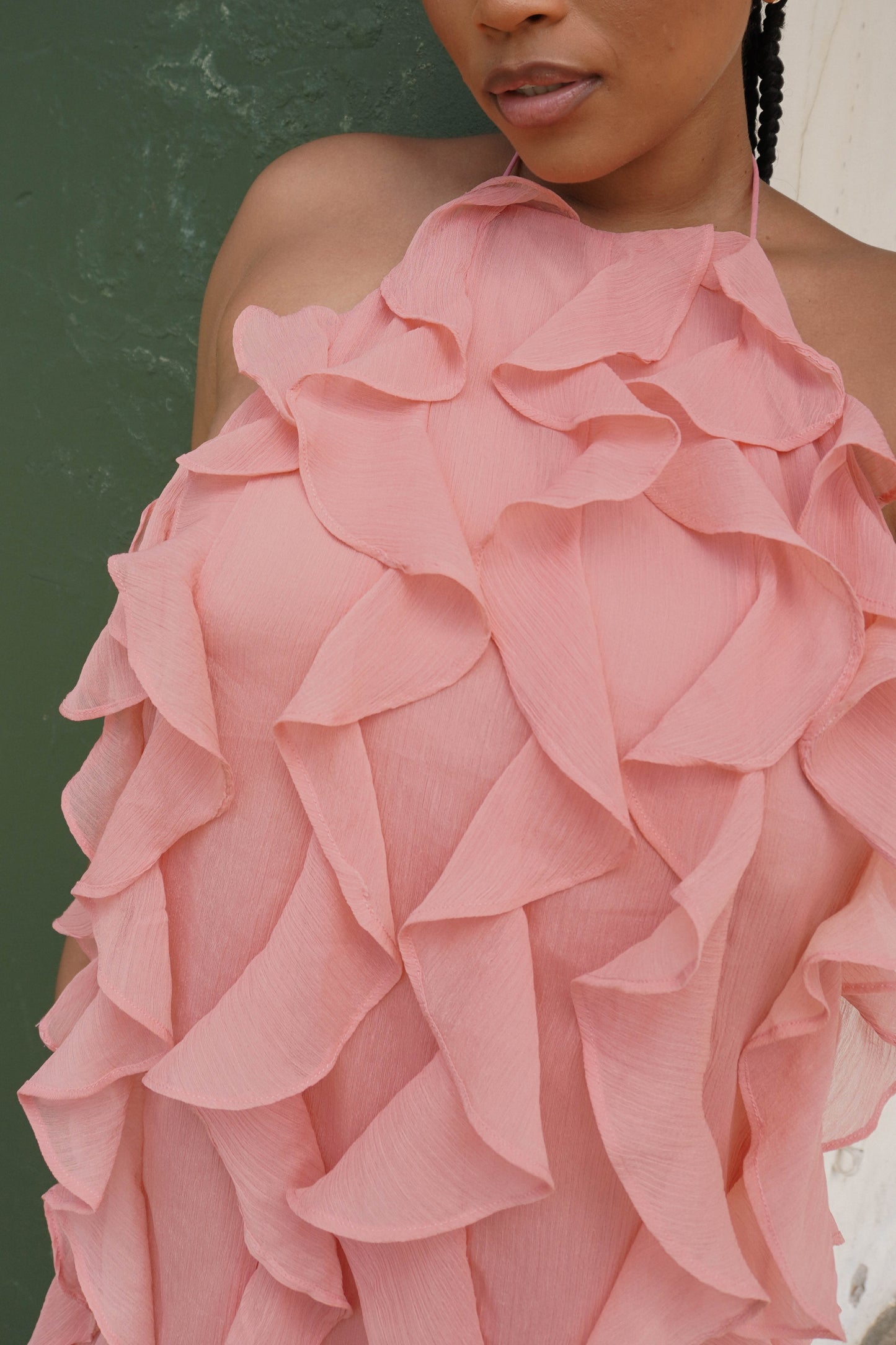 The Kelsey Ruffle Mini Dress