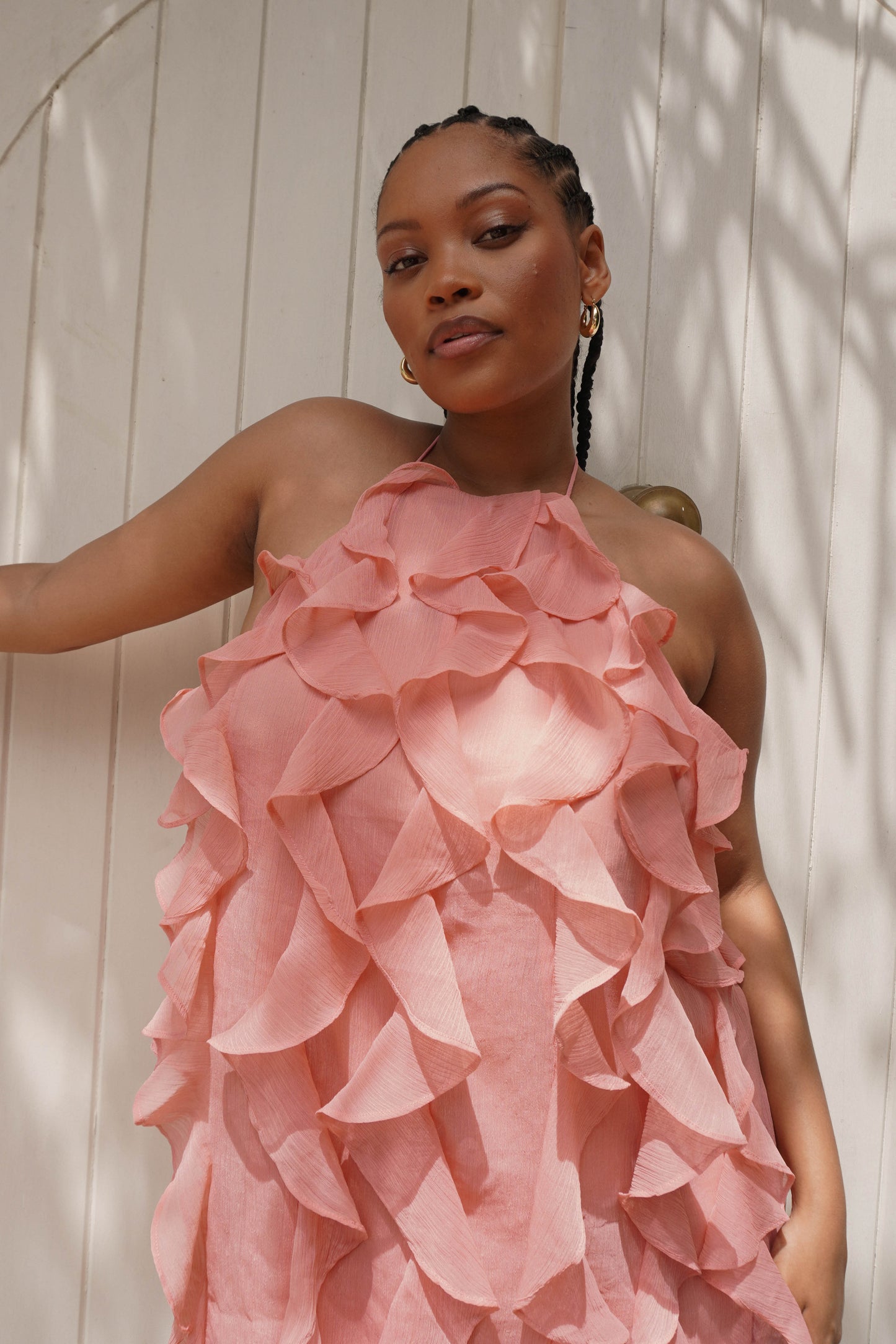 The Kelsey Ruffle Mini Dress