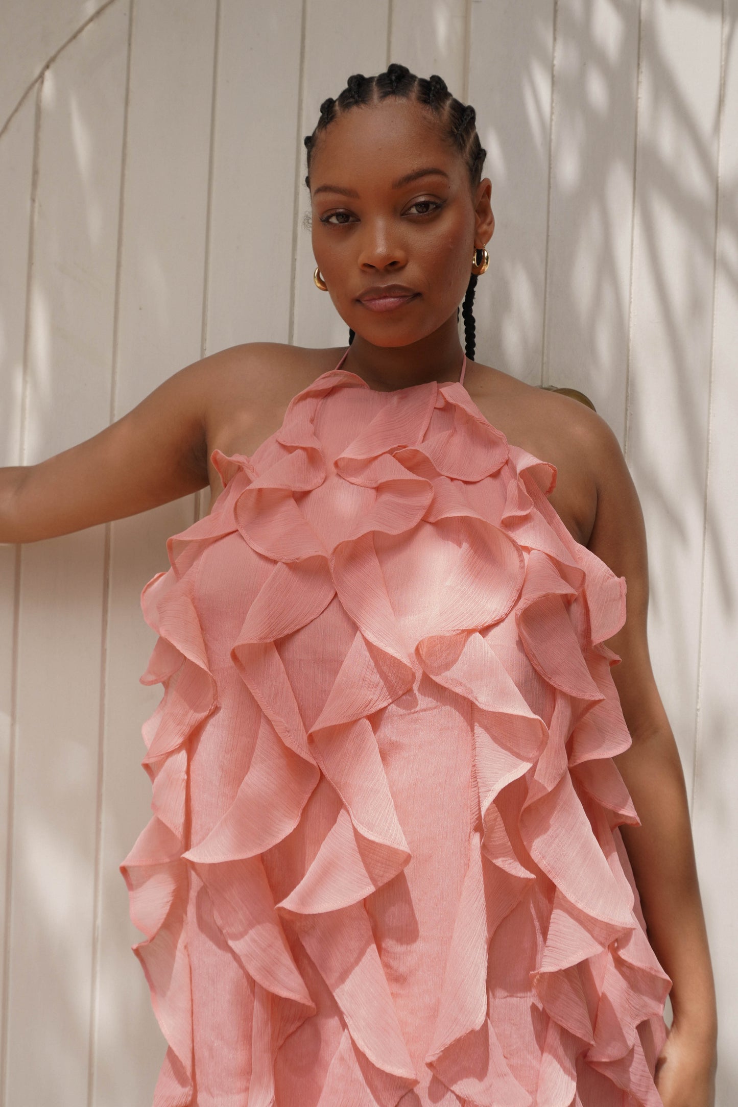 The Kelsey Ruffle Mini Dress