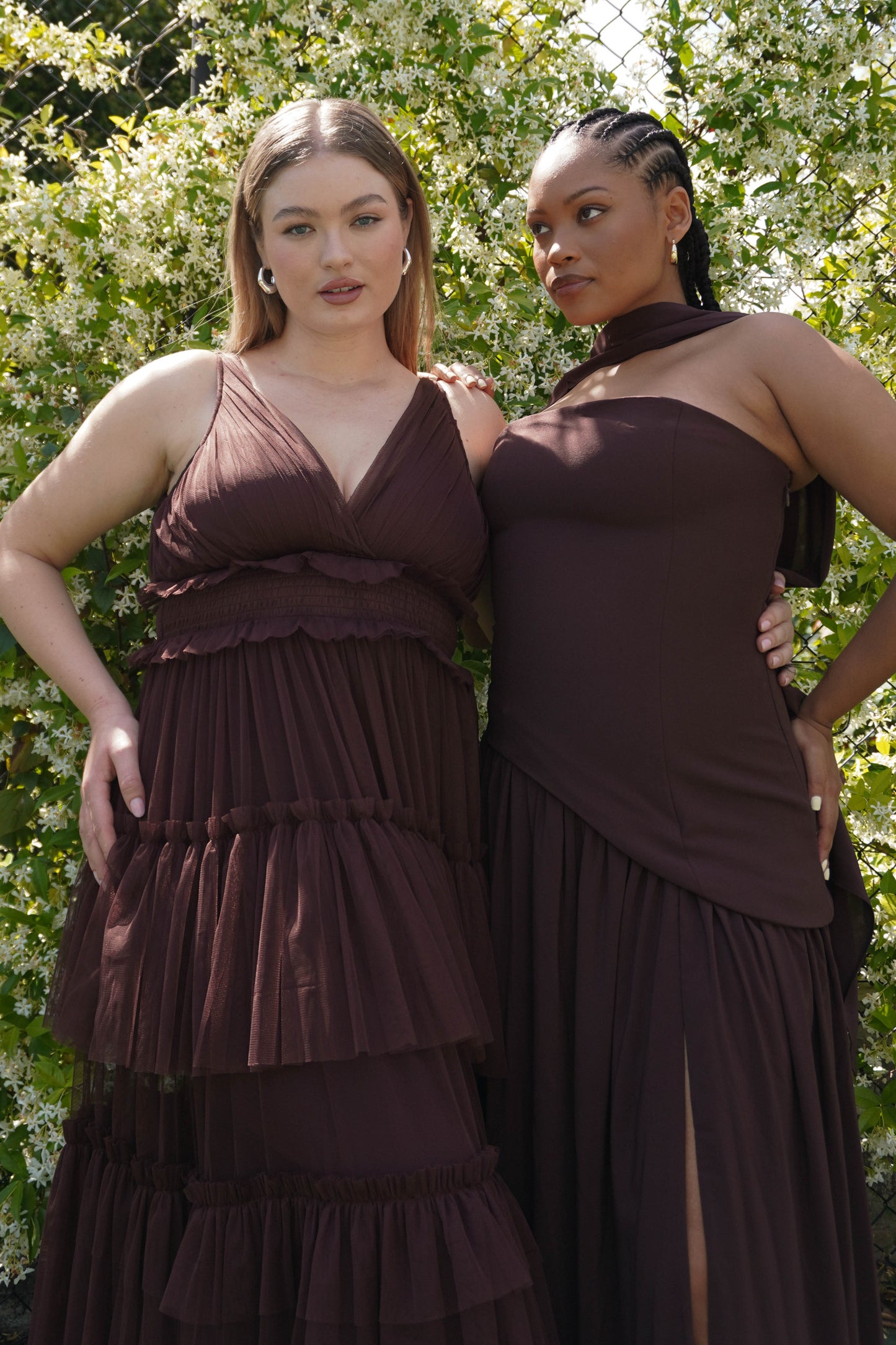 The Maliyah Maxi Dress in Plum Brown
