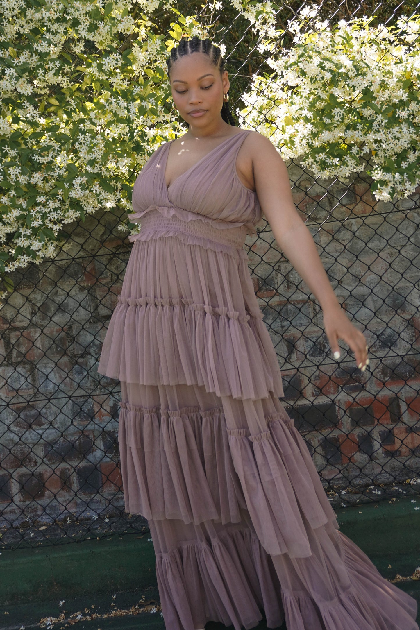 The Luna Maxi Dress in Taupe