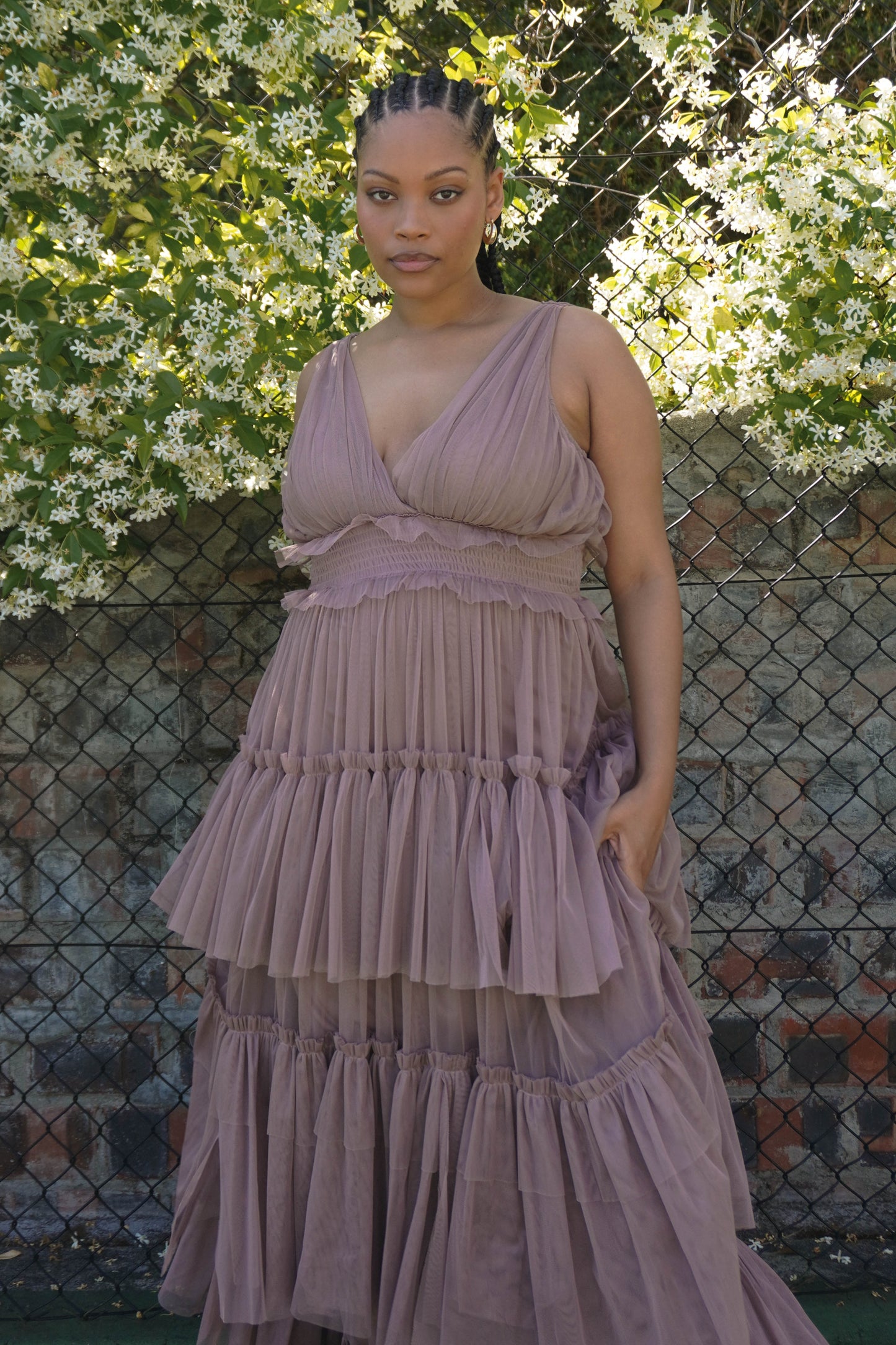 The Luna Maxi Dress in Taupe