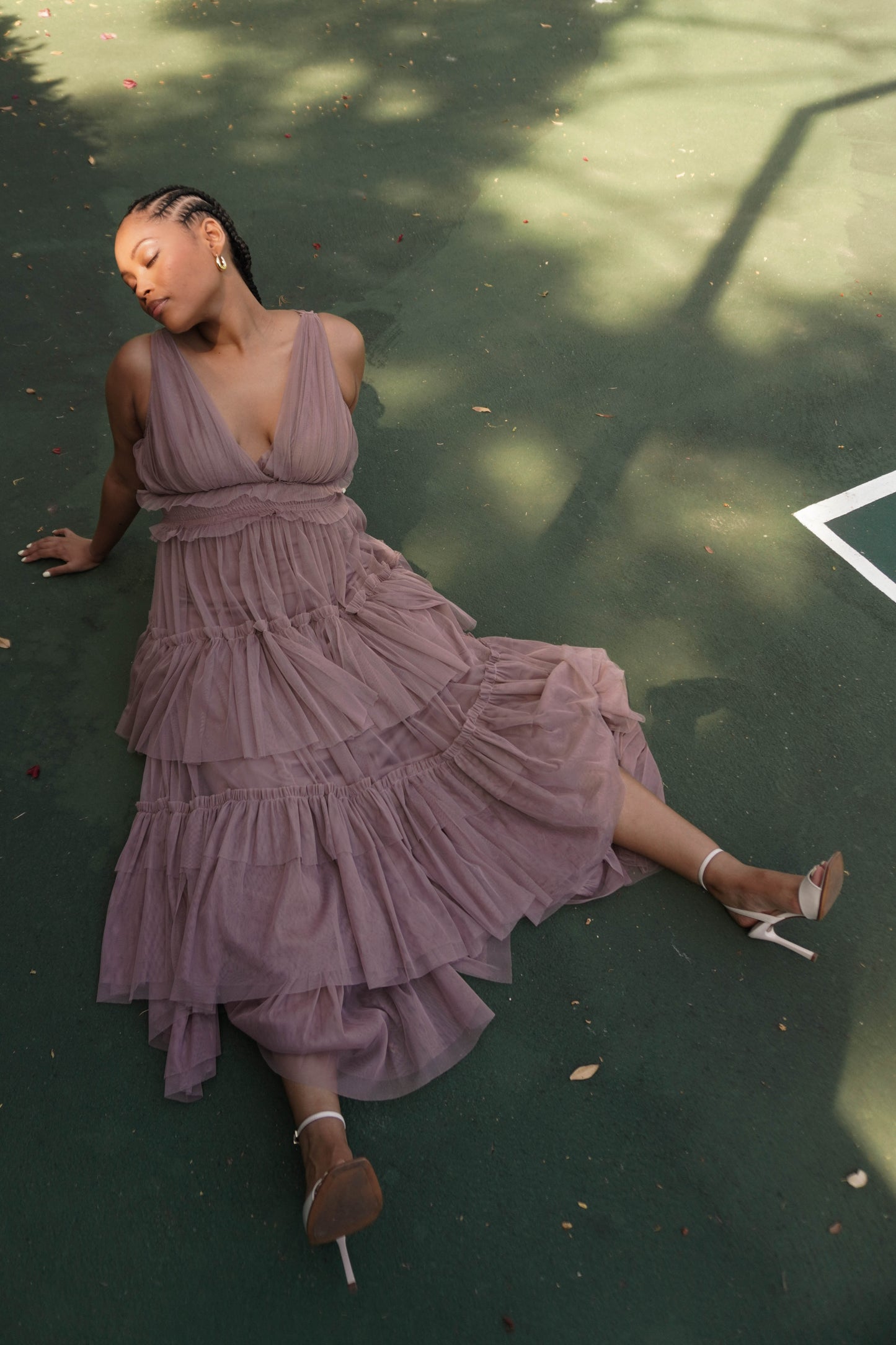 The Luna Maxi Dress in Taupe