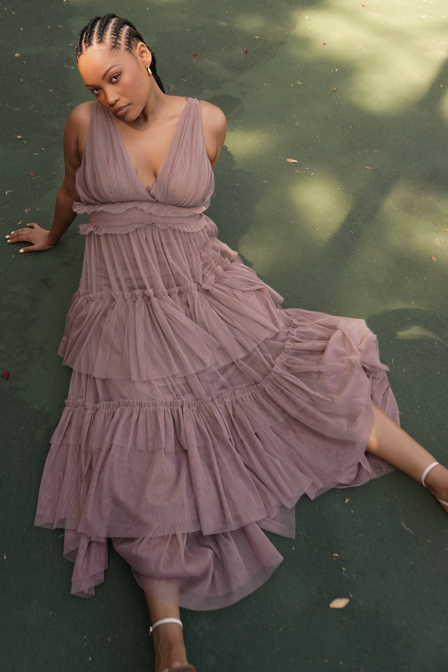 The Luna Maxi Dress in Taupe