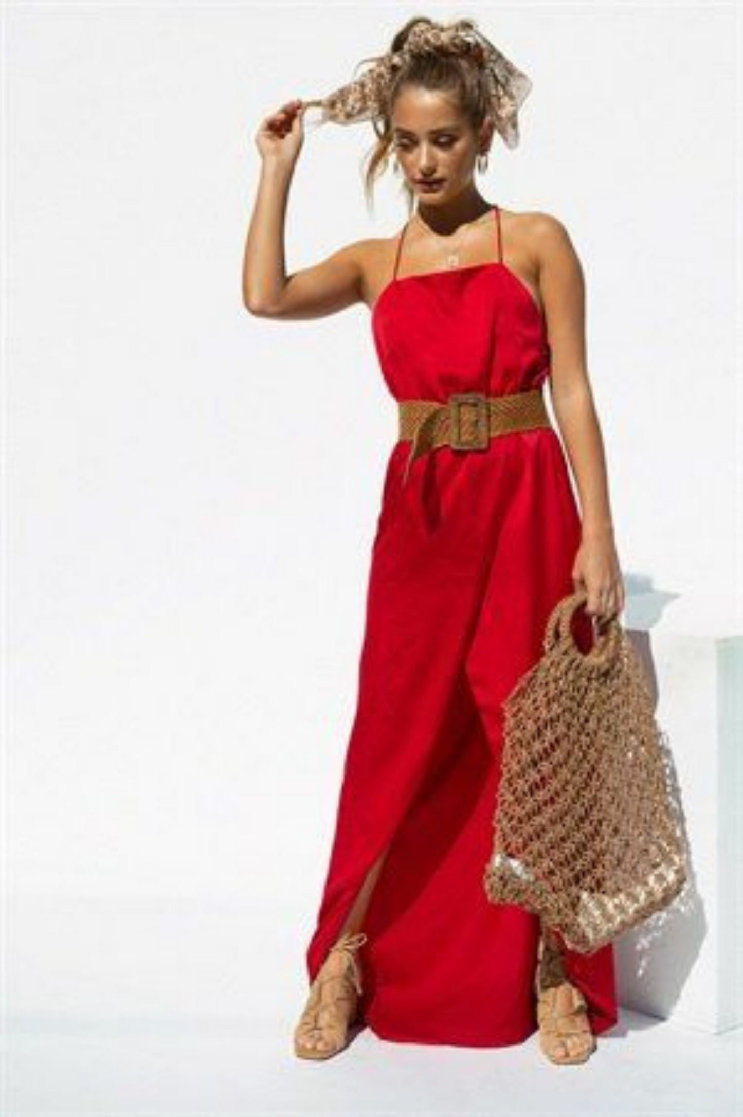 Abriana Rouge Slip Maxi Dress - Resale