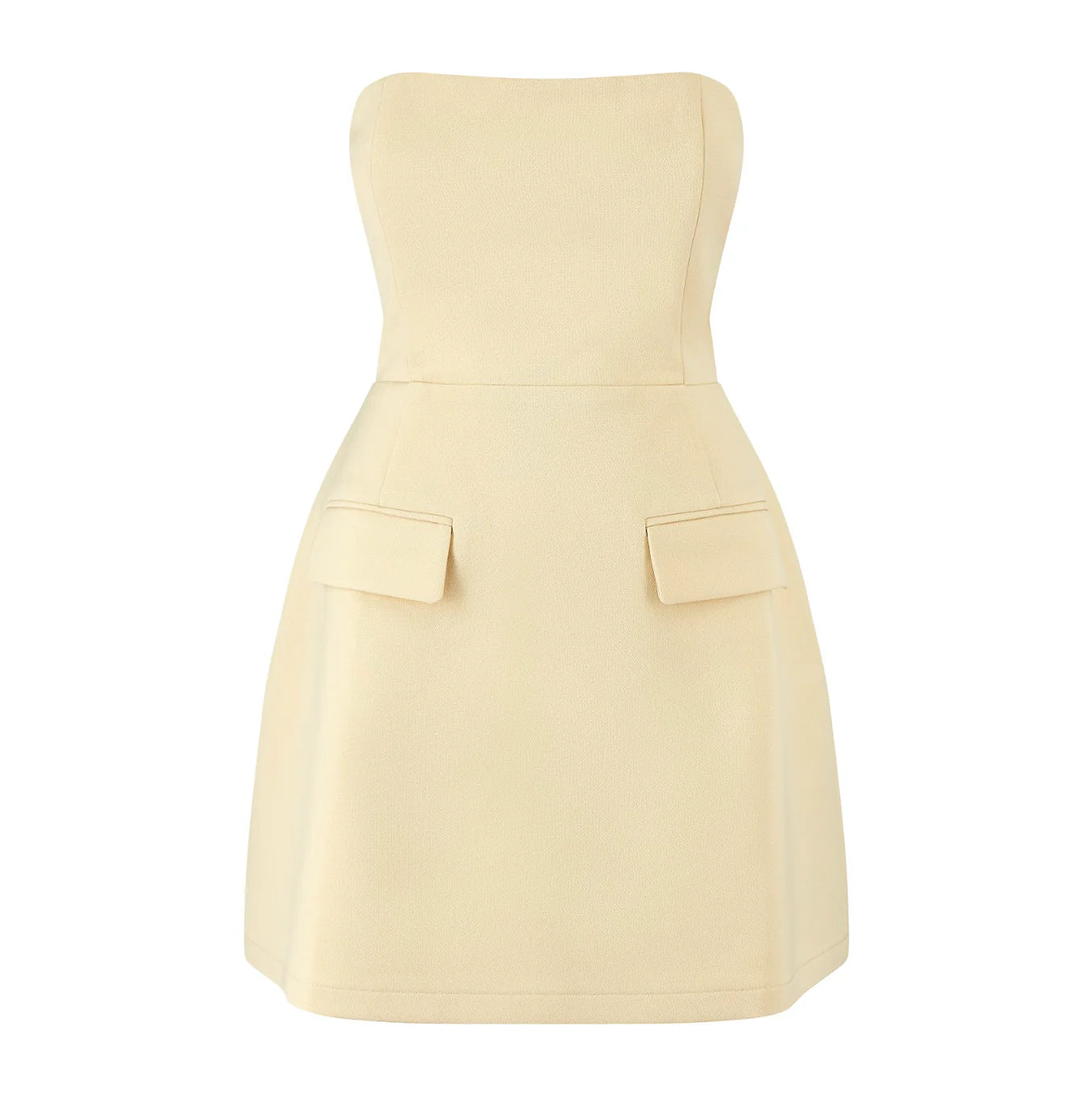 The Ultimate Muse Strapless Dress in Lemon