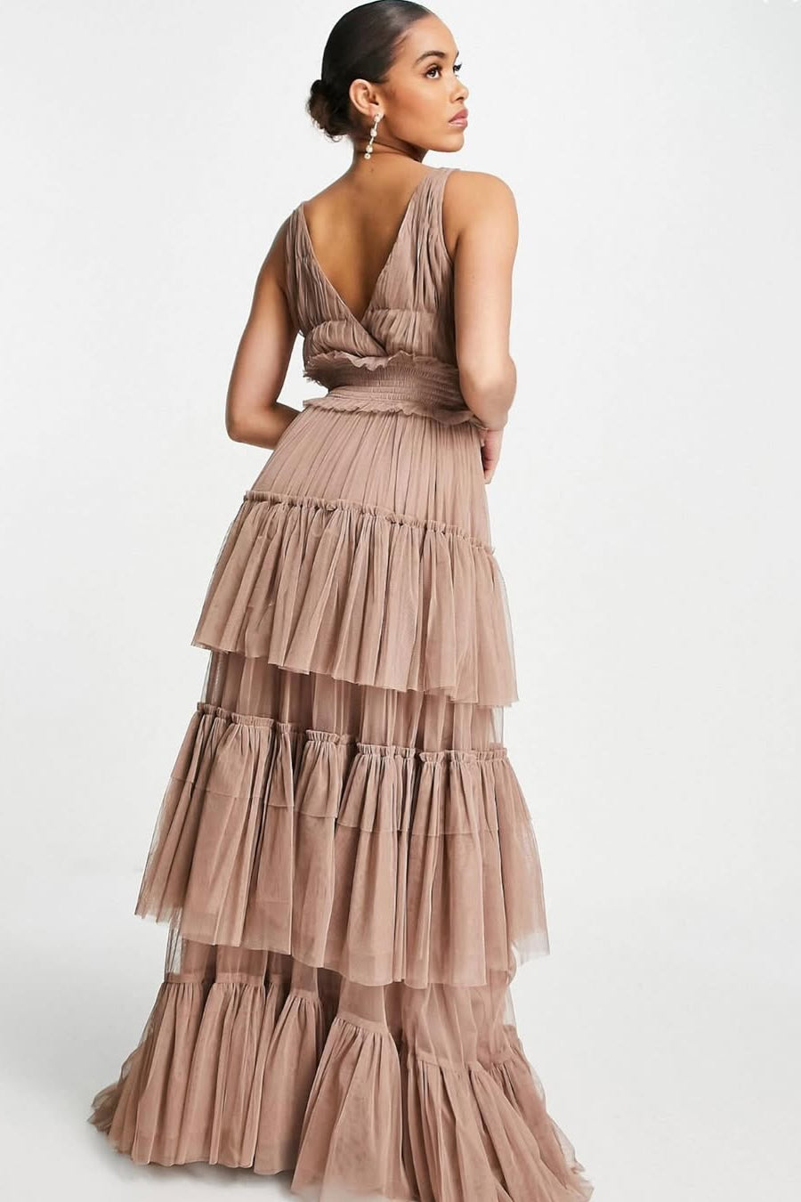 The Luna Maxi Dress in Taupe