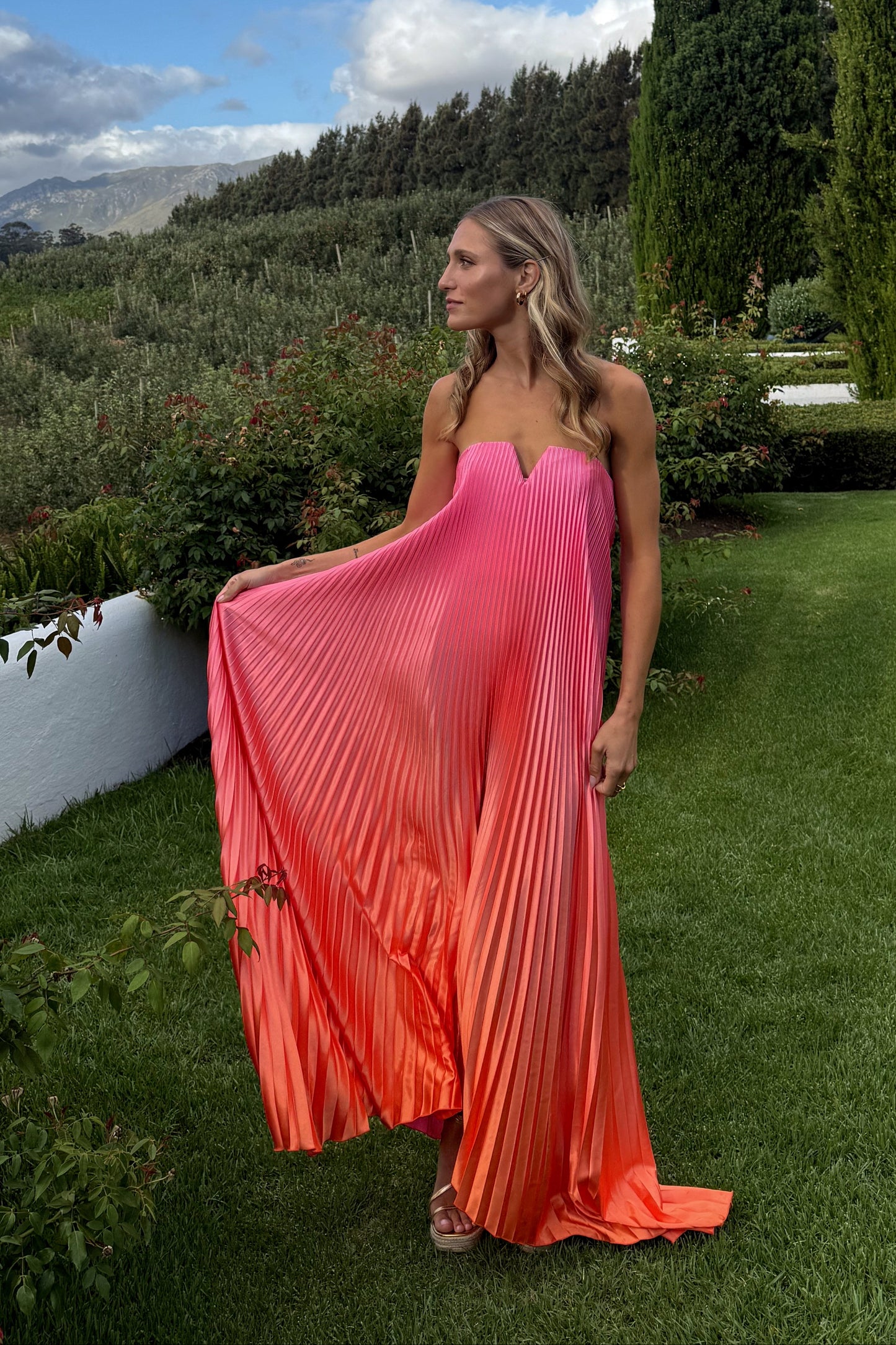 The Black Tie Gown in Sunset Ombre