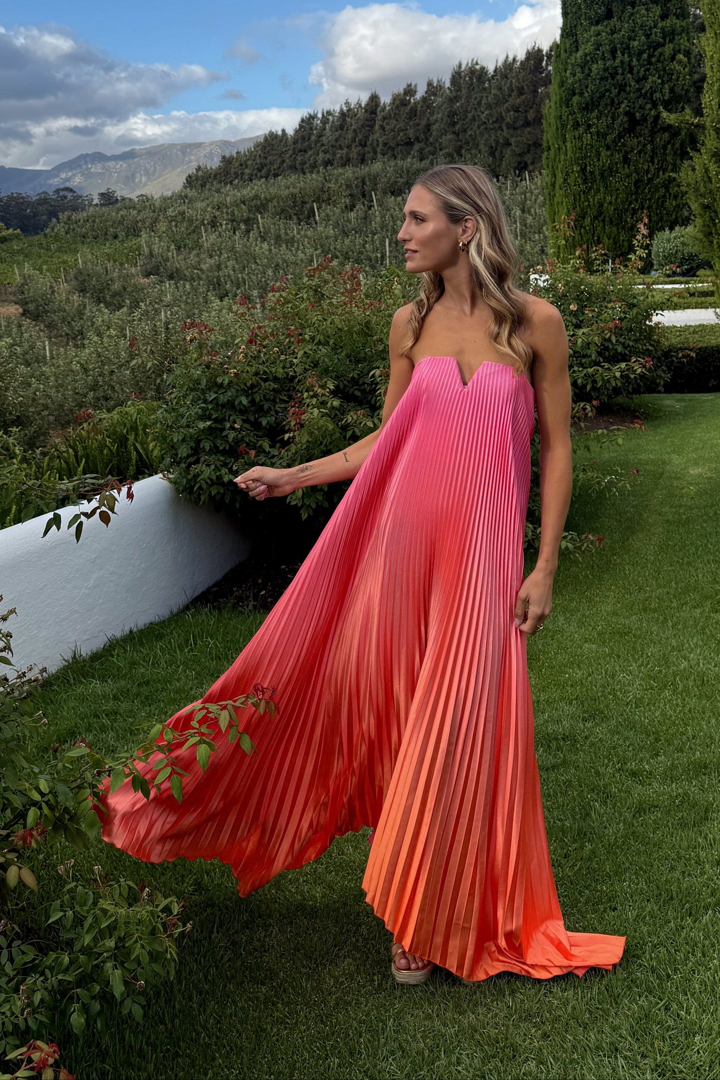 The Black Tie Gown in Sunset Ombre