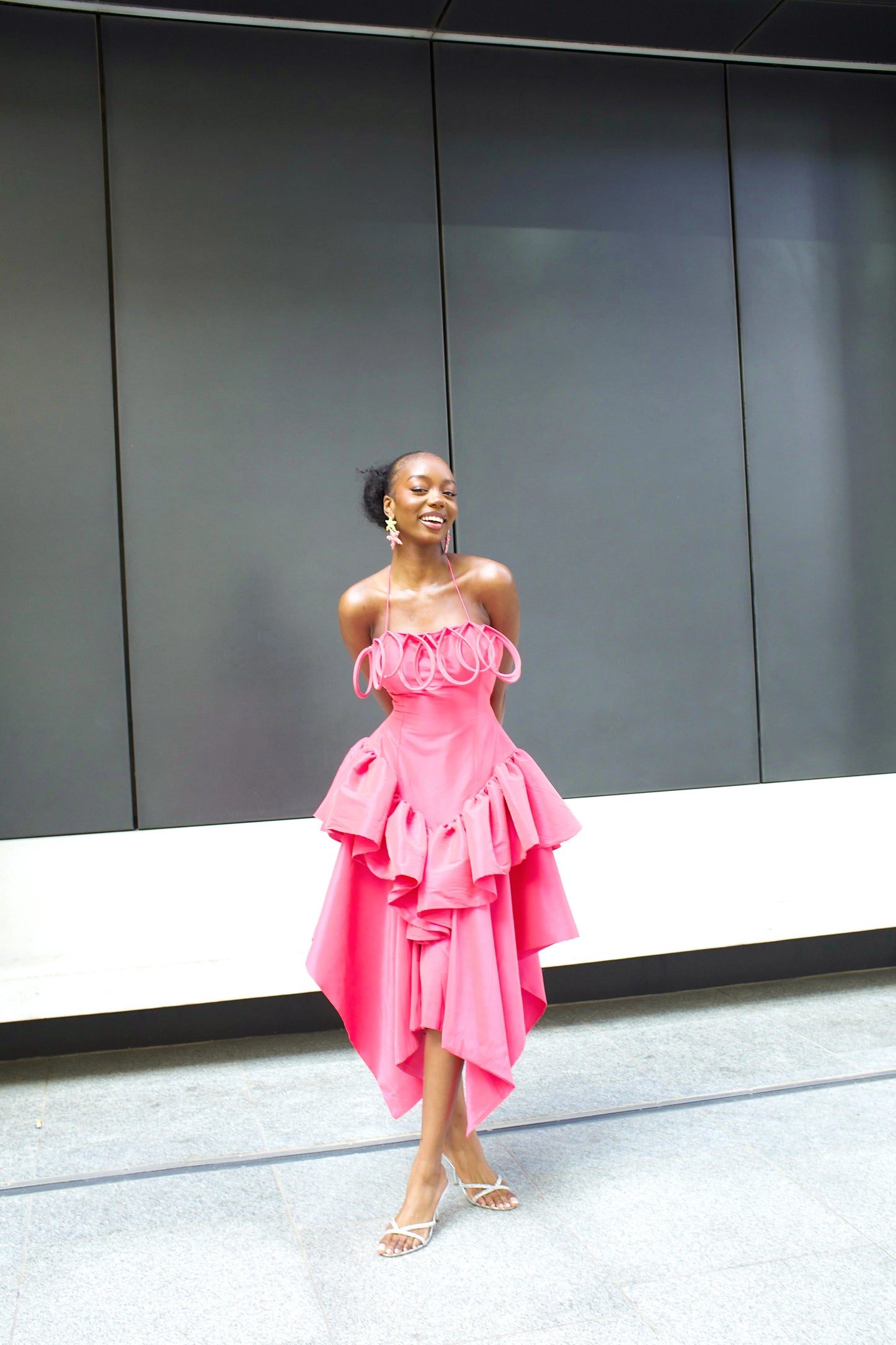 The Kyriake Midi Dress - Pink