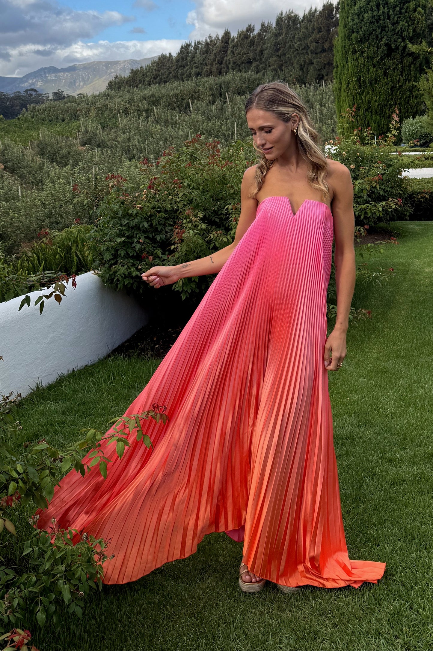 The Black Tie Gown in Sunset Ombre