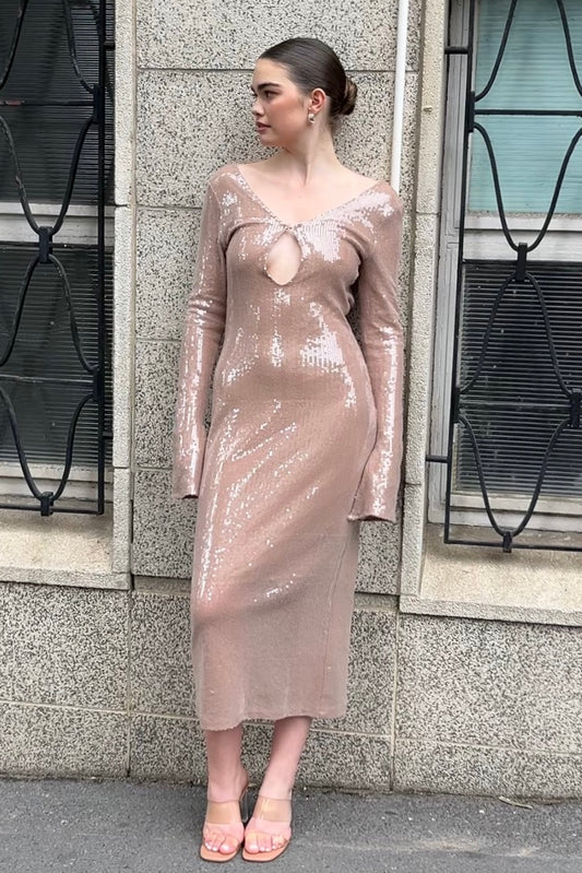 The Bieber Dress in Beige