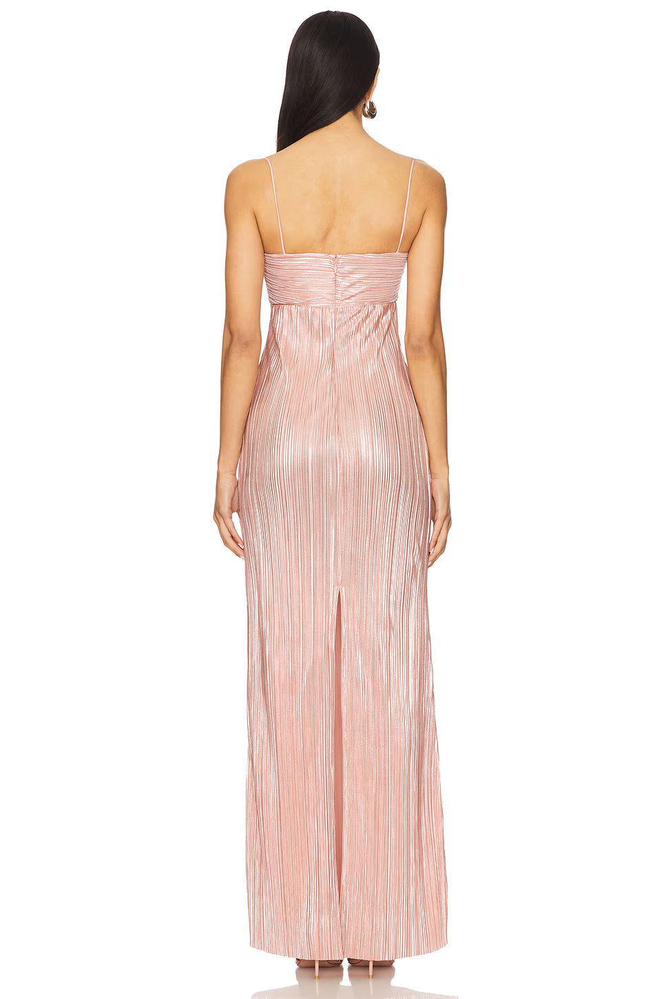 light pink dress back view showing clean silhouette