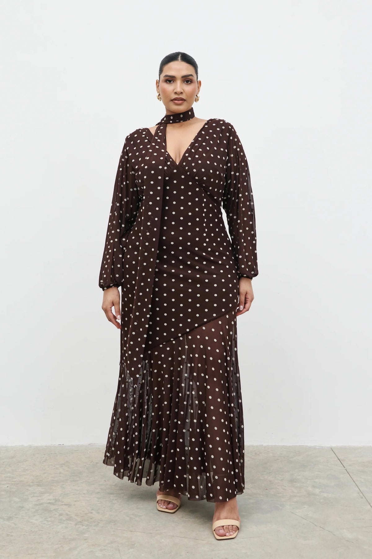 The Petula Scarf Maxi Dress