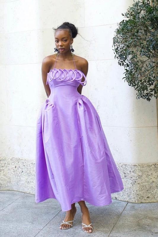 Meraki Midi Dress - Lavender