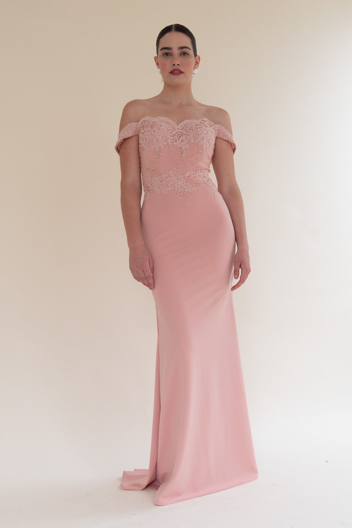 the emerie gown in blush pink