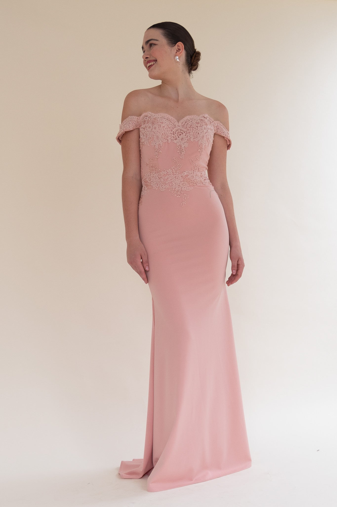 the emerie gown in blush pink