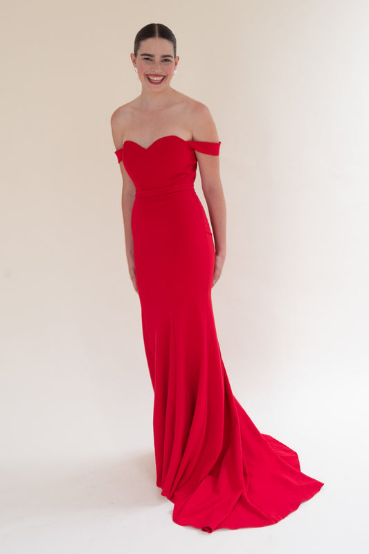 the morigan gown in red