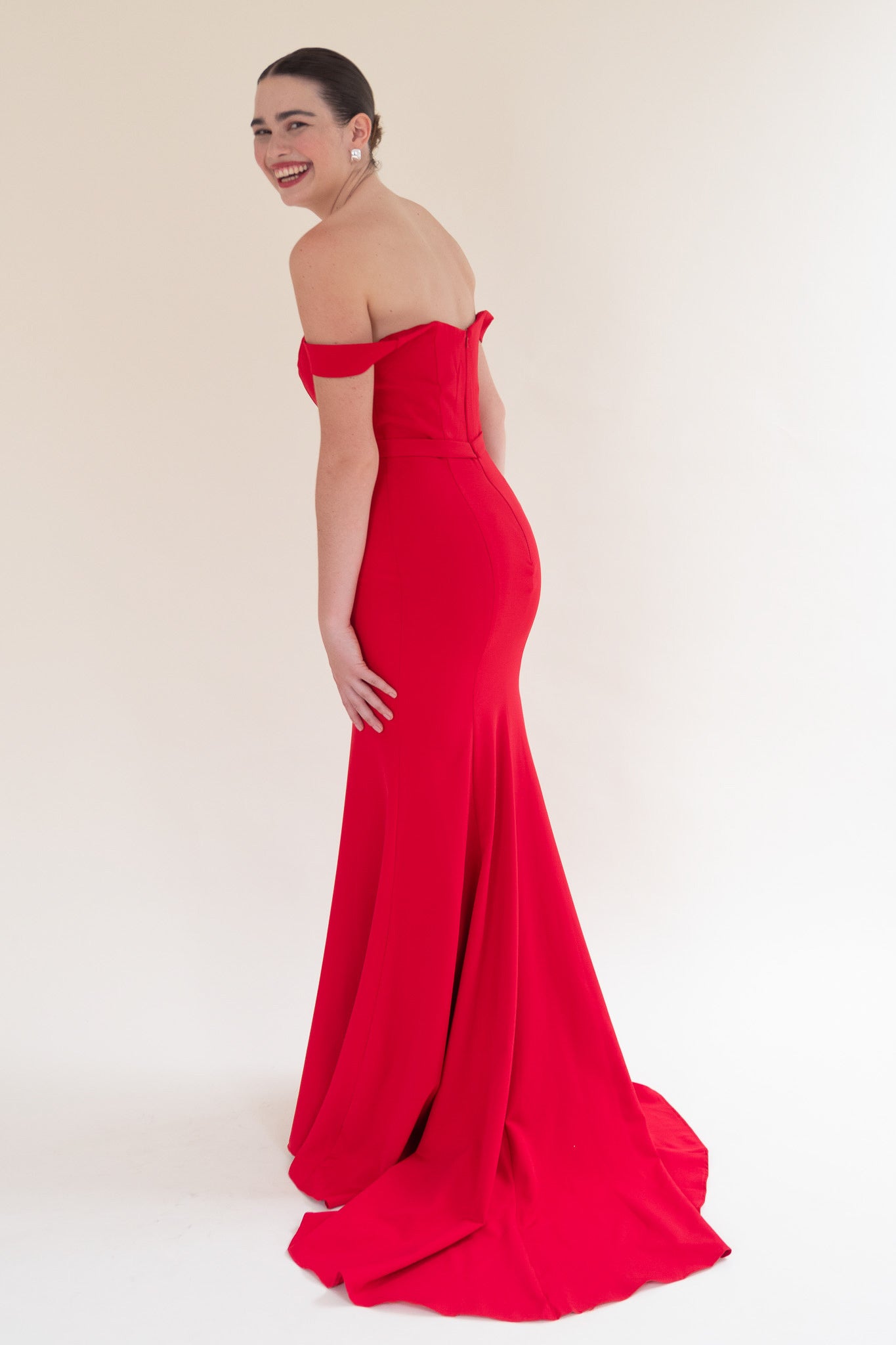 the morigan gown in red