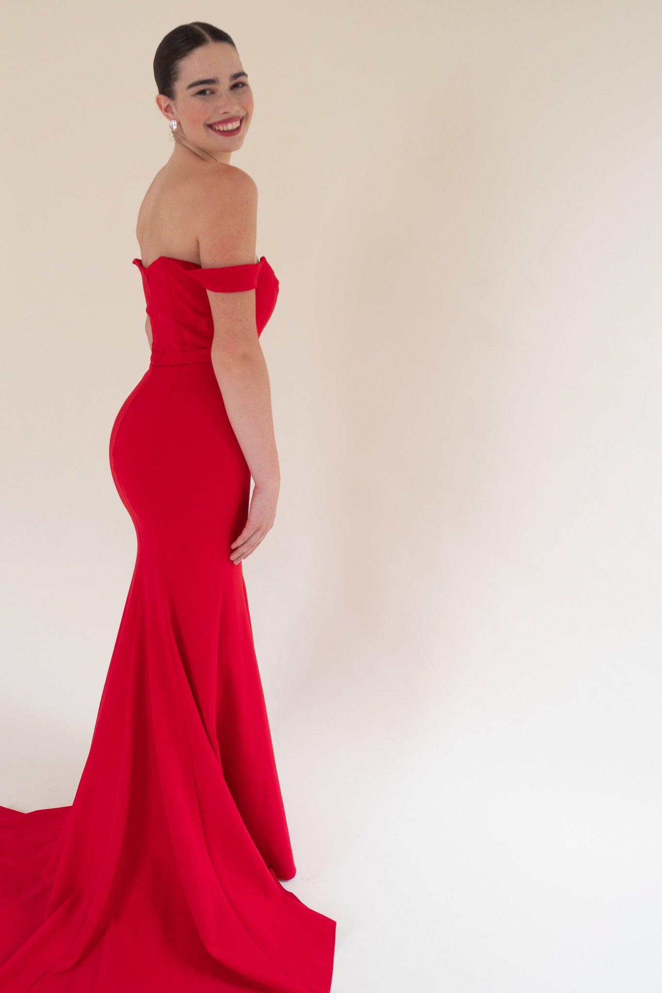 the morigan gown in red