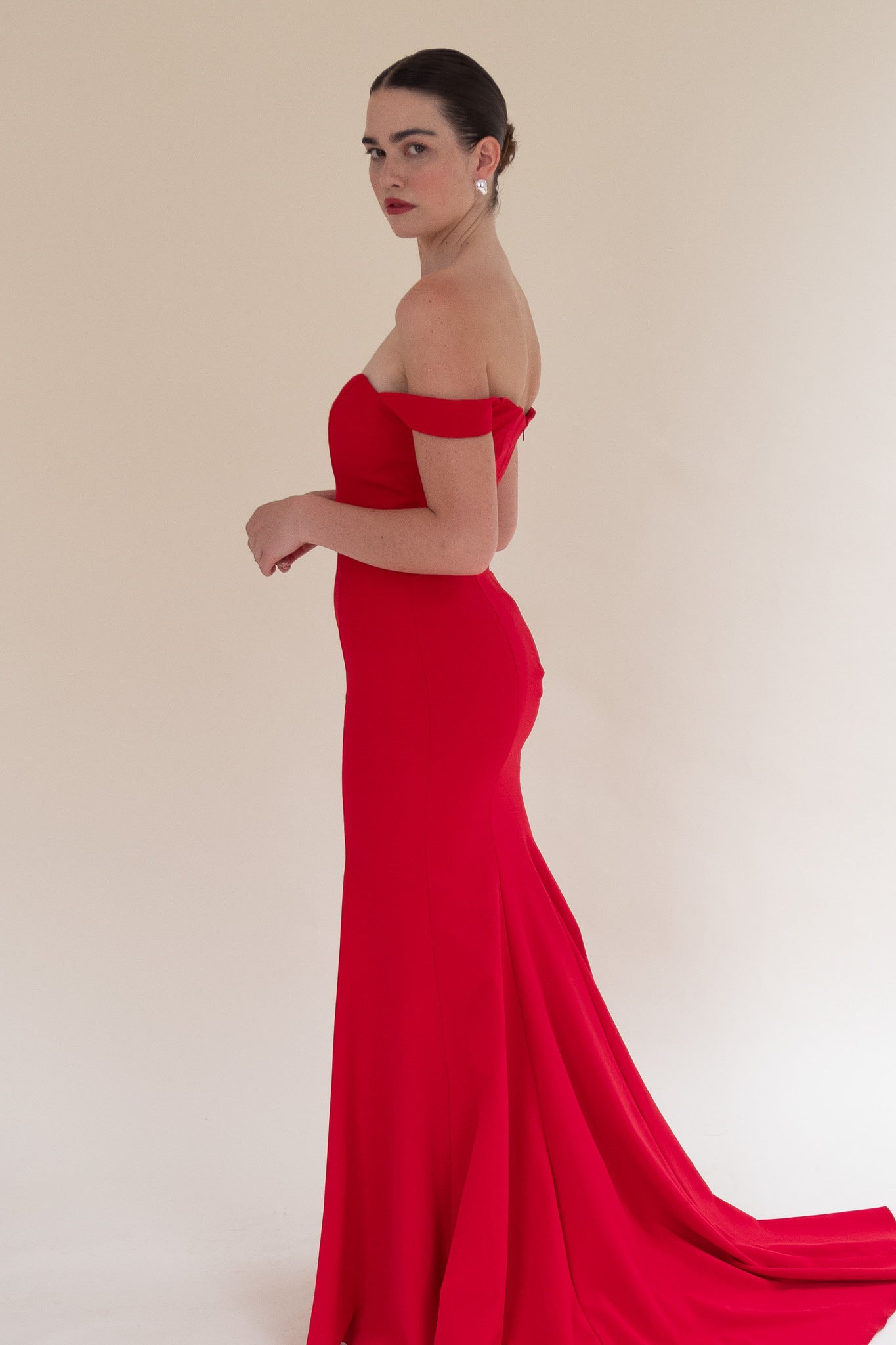 the morigan gown in red