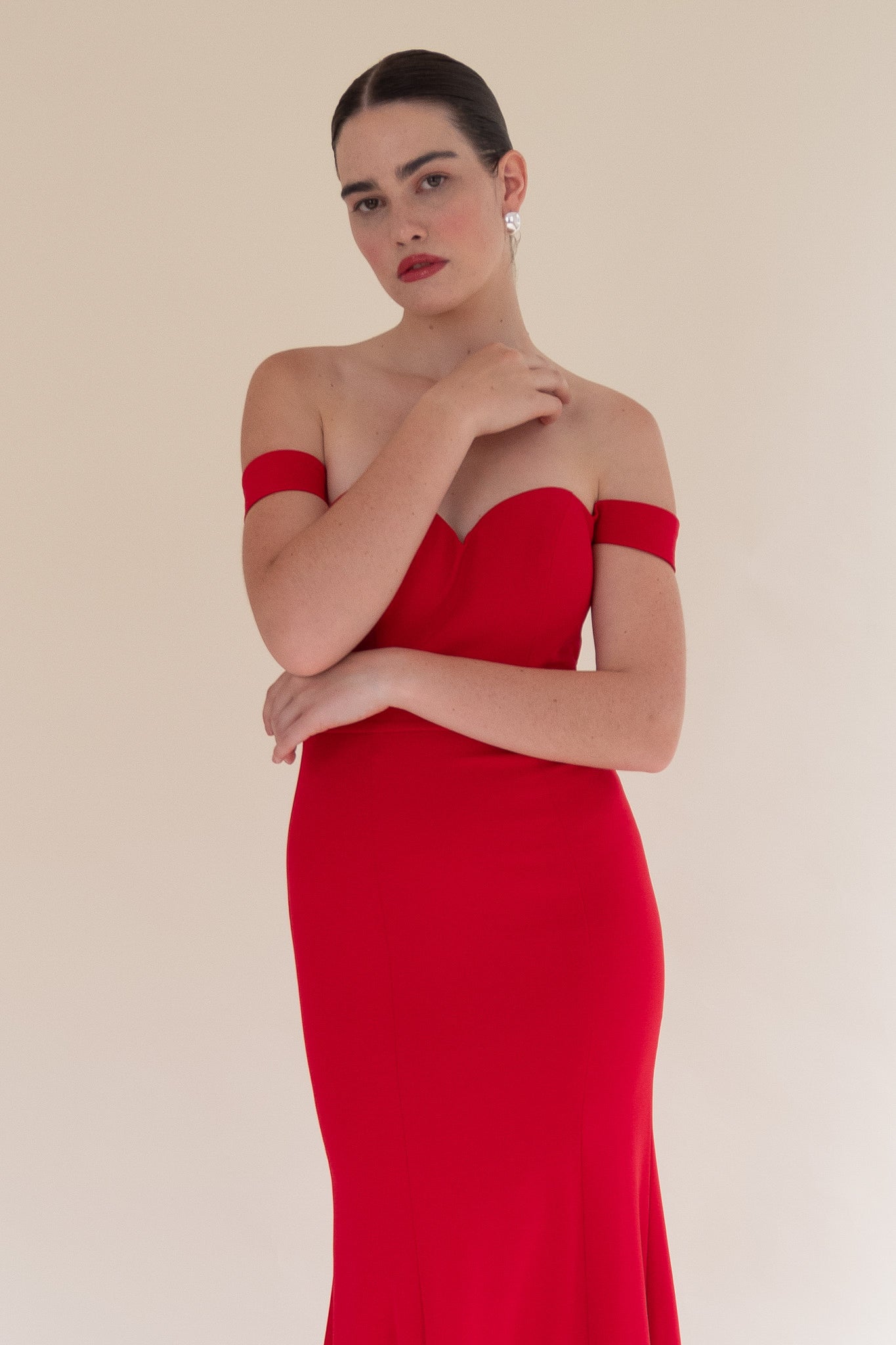 the morigan gown in red