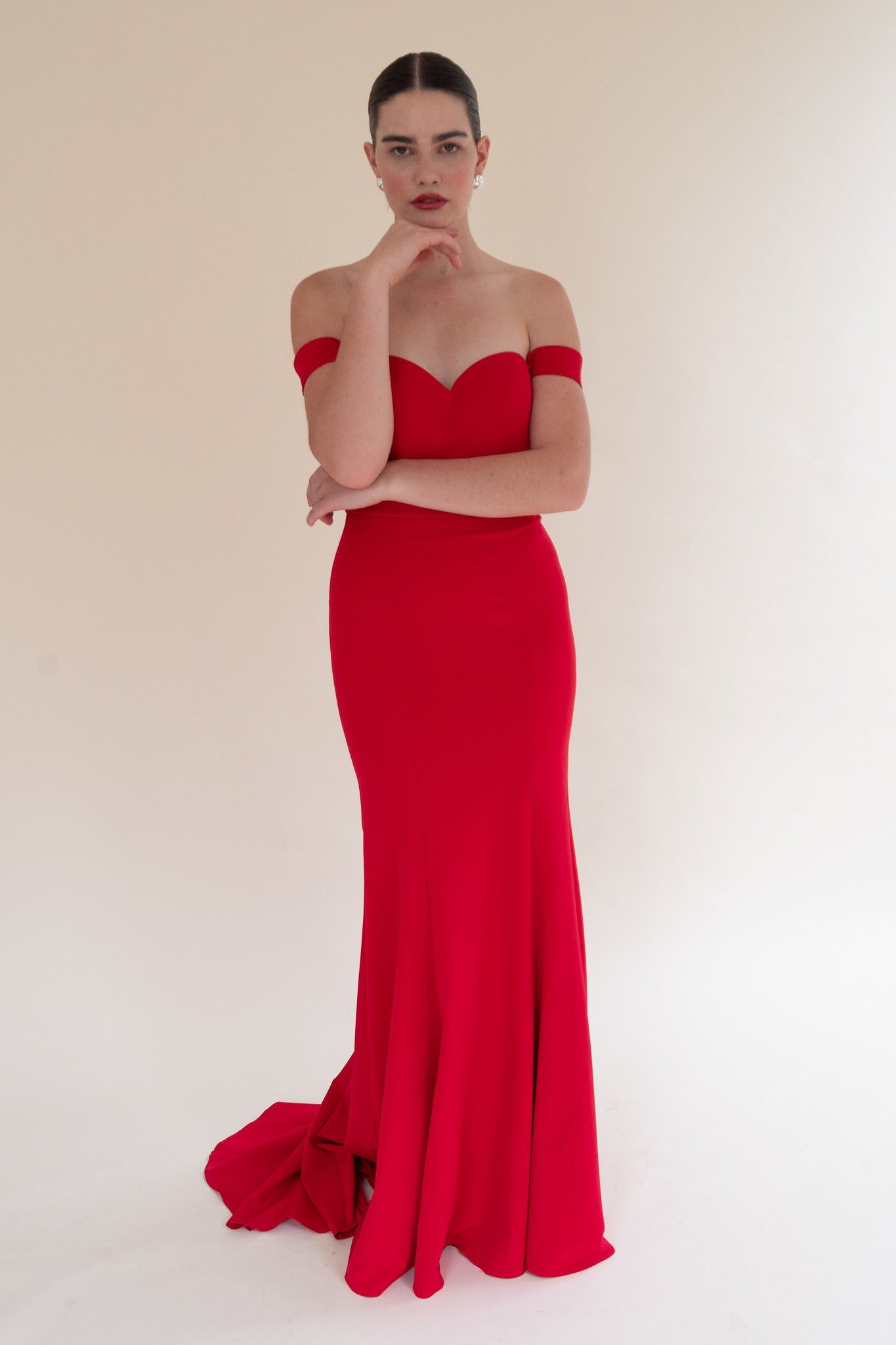 the morigan gown in red