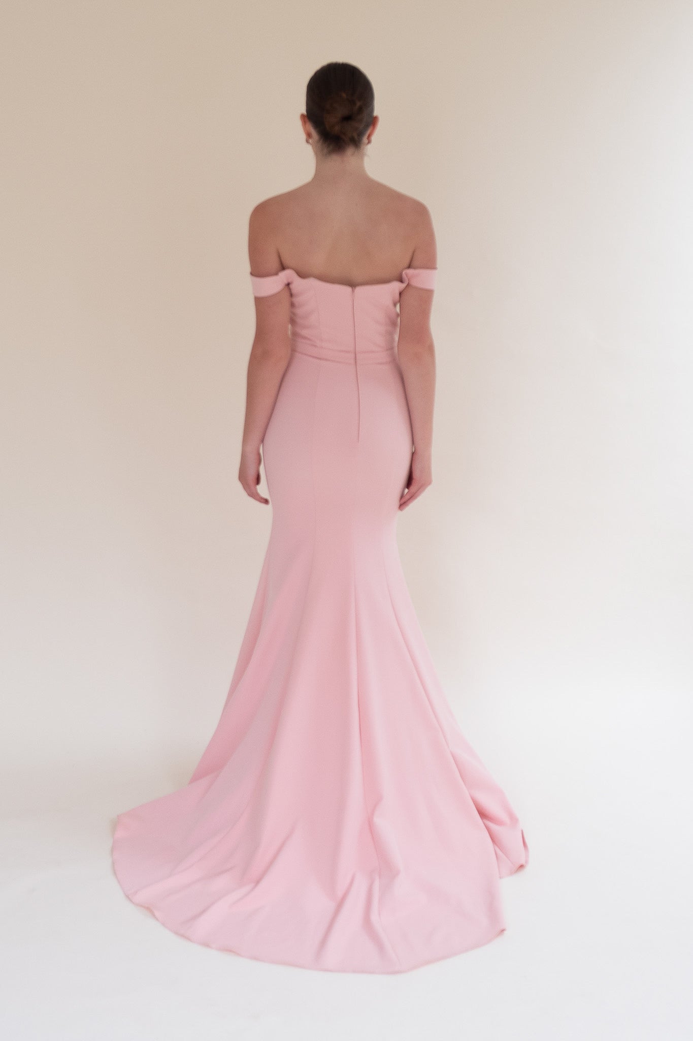 the morigan gown in blush pink