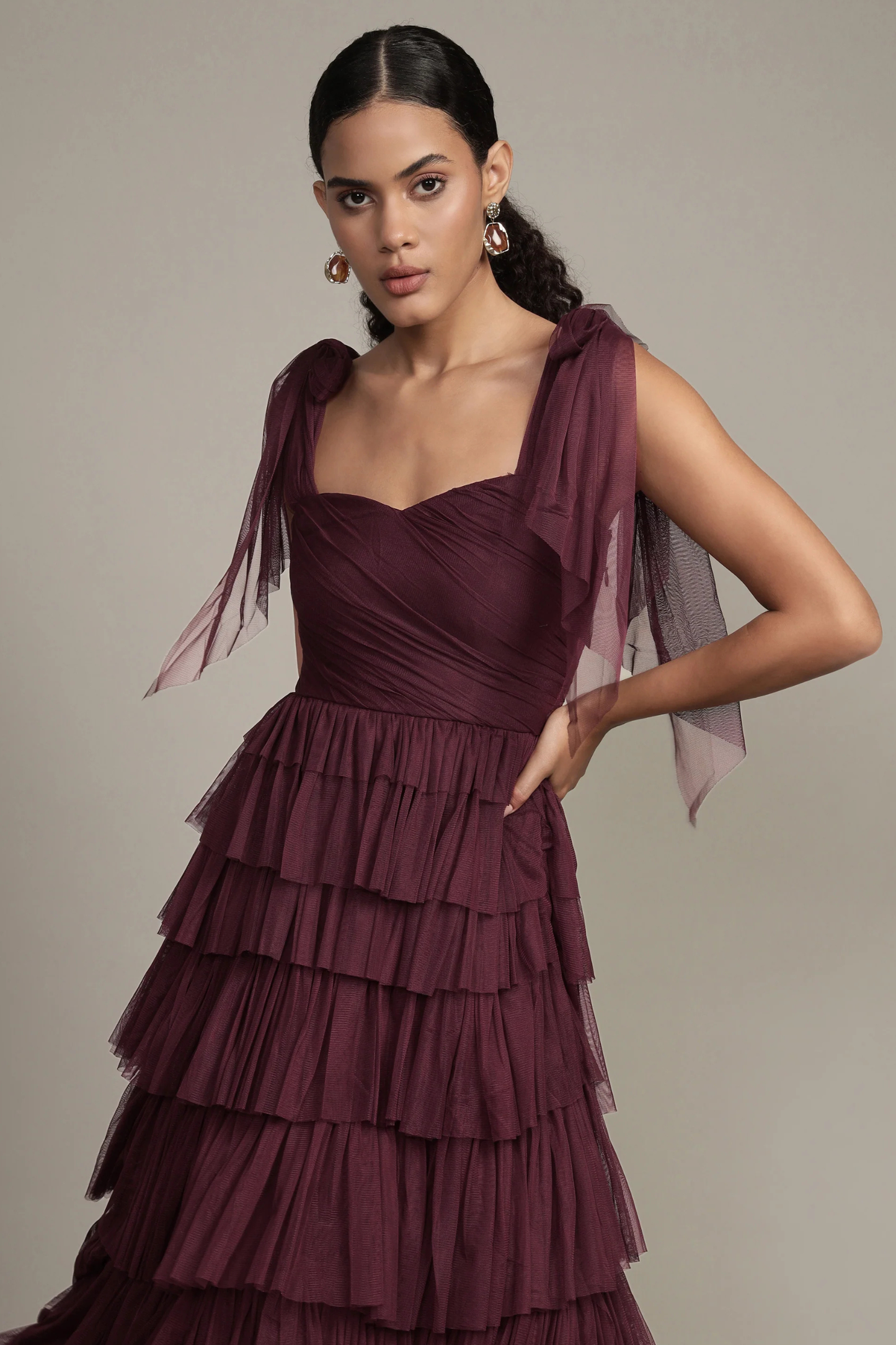 The Ophelia Maxi Dress in Plum