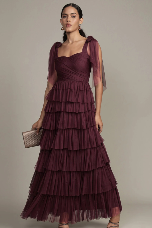 The Ophelia Maxi Dress in Plum