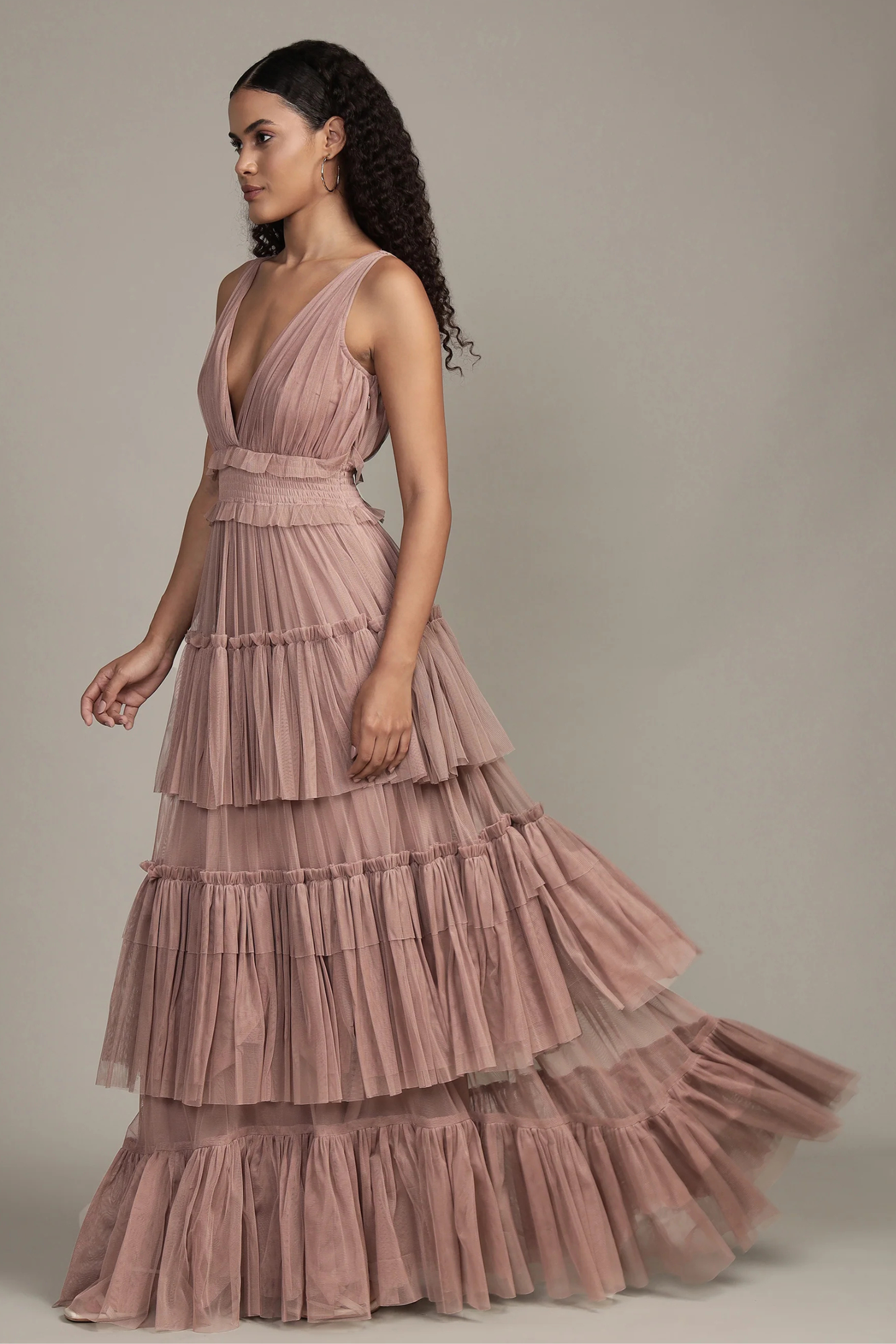 The Luna Maxi Dress in Taupe