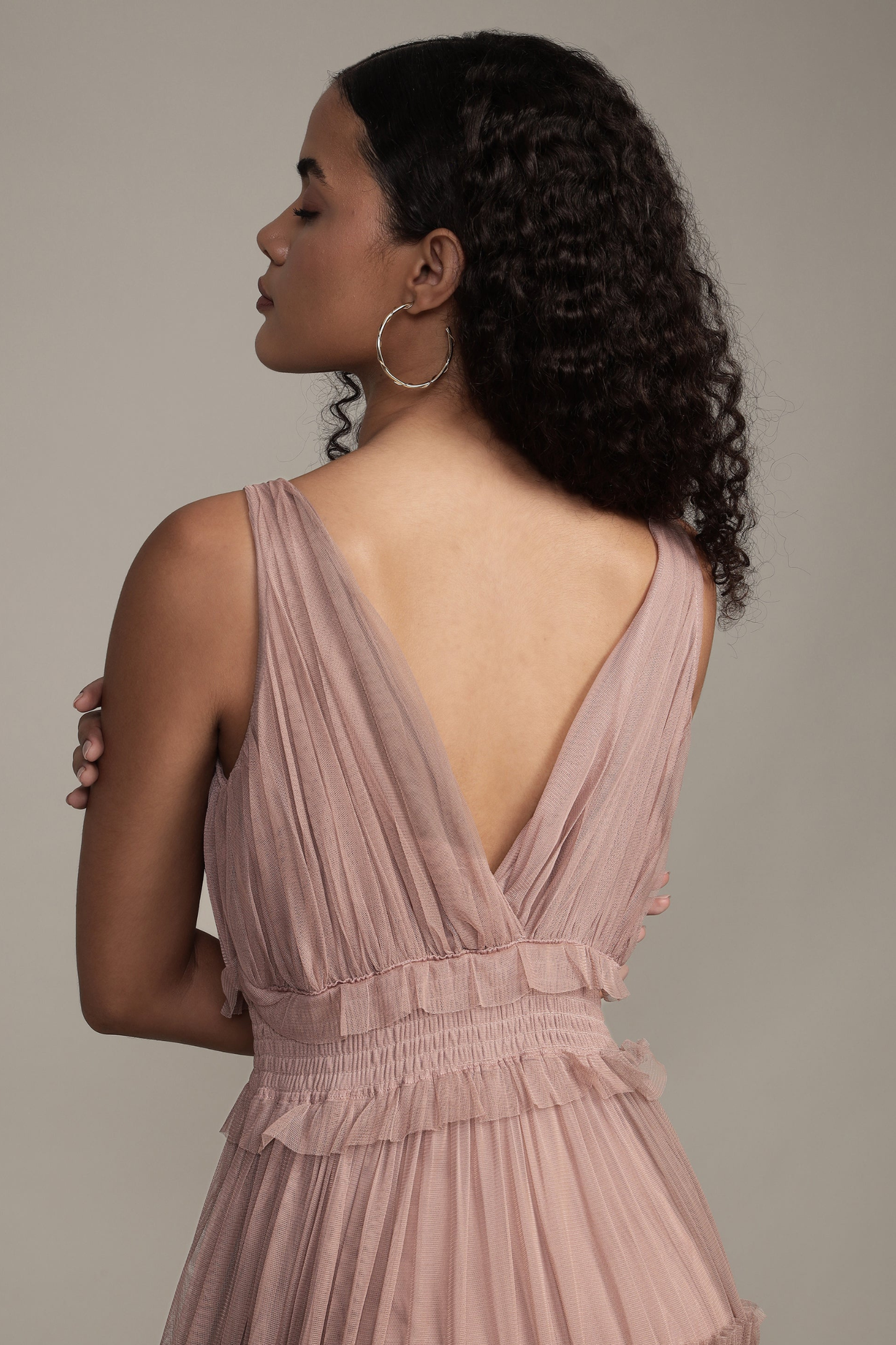 The Luna Maxi Dress in Taupe