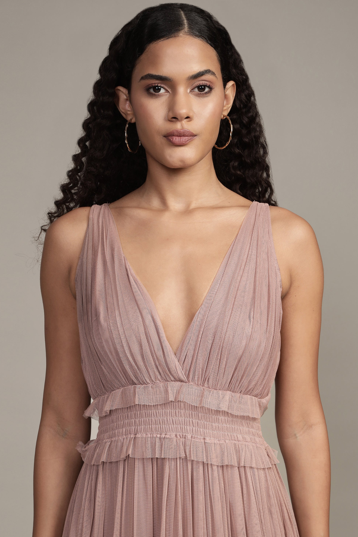 The Luna Maxi Dress in Taupe