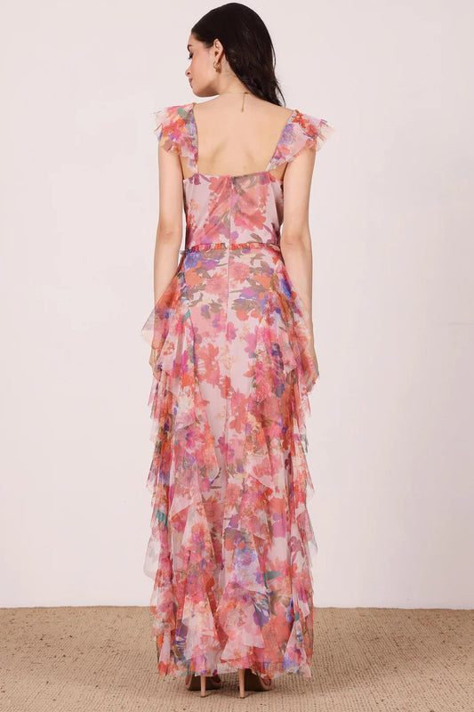 Malin Maxi Dress in Mixed Floral