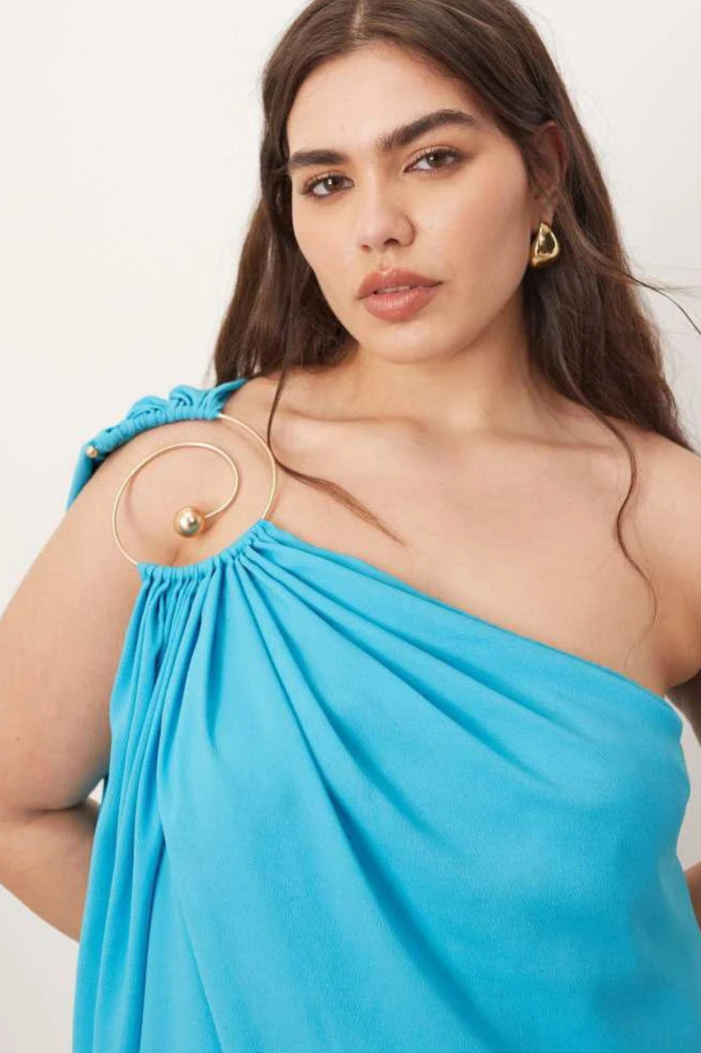 The Callista Spiral One Shoulder Dress